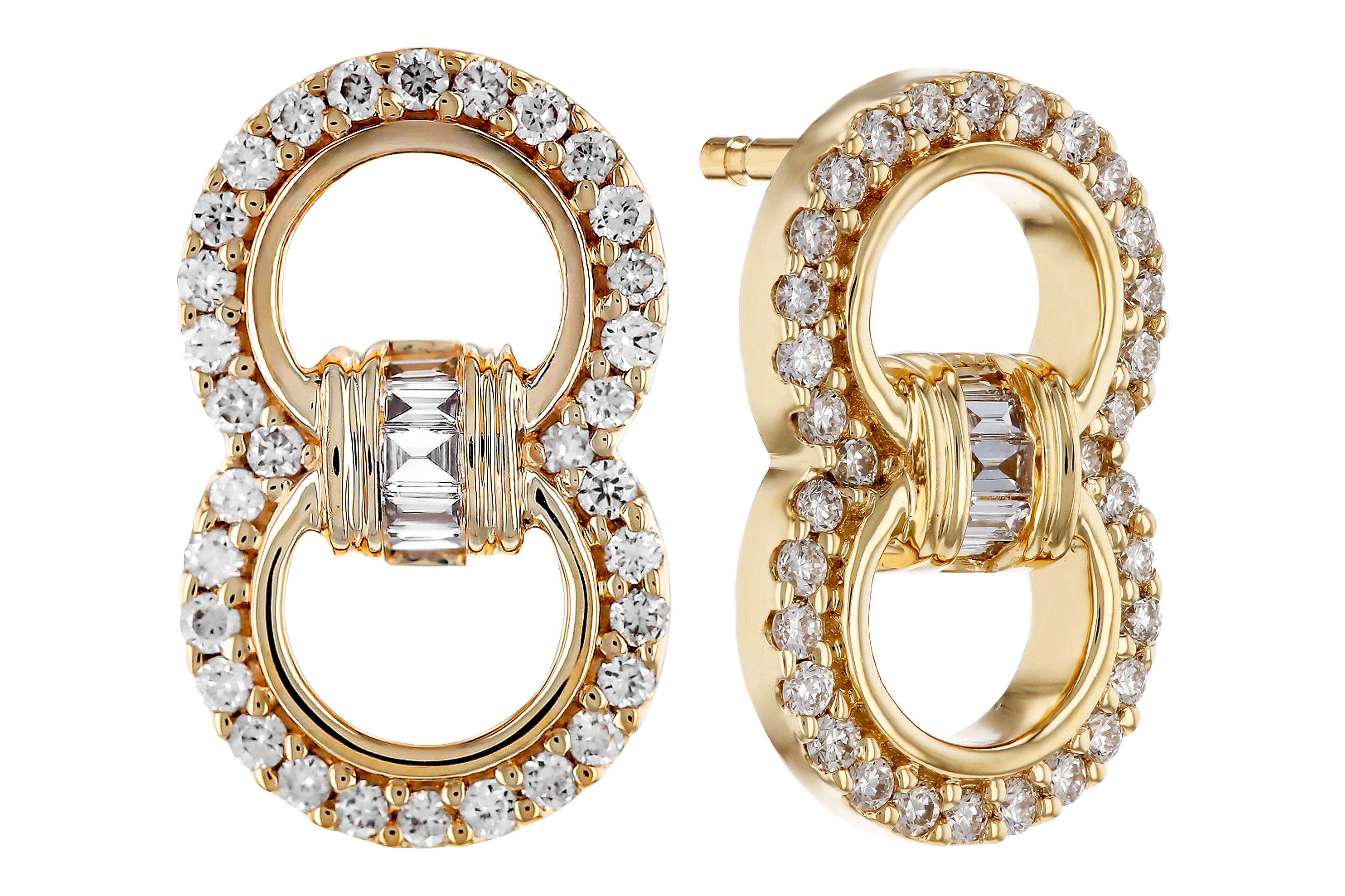 F275-54825: EARRINGS .05 TW BAGS .28 TW