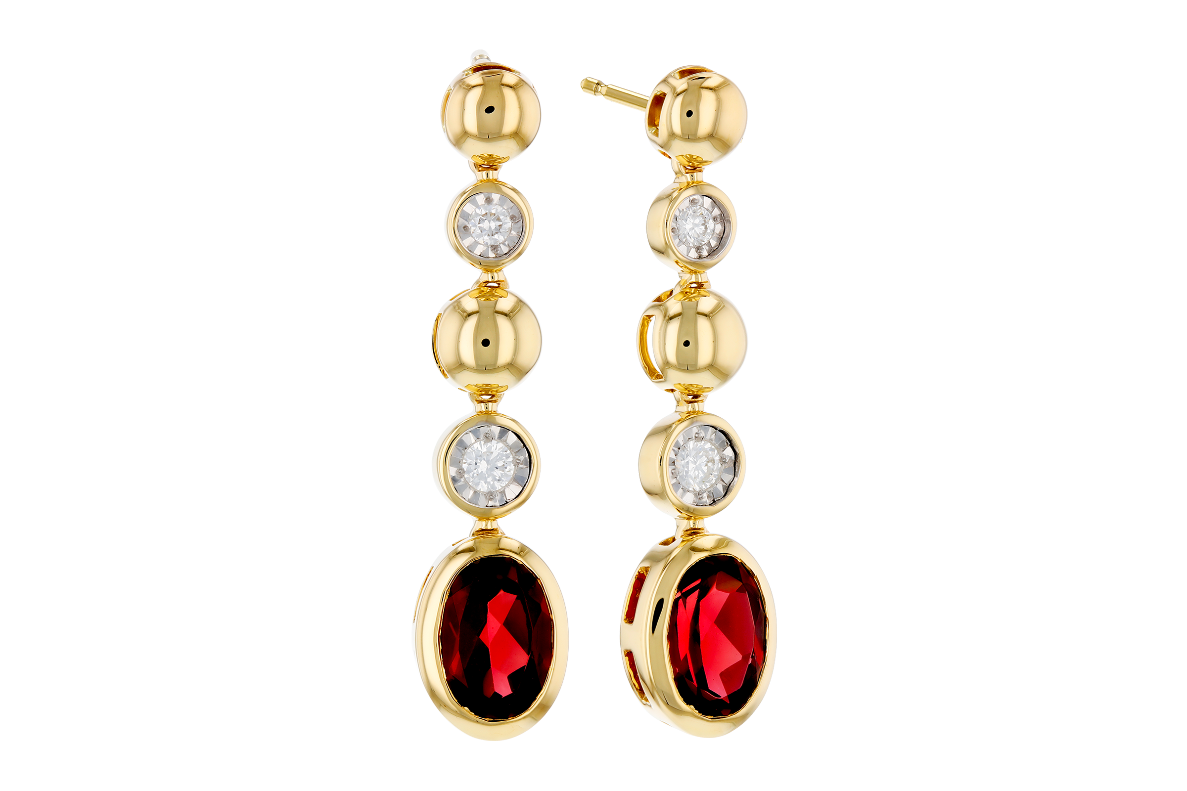 F275-55798: EARRINGS 1.76 TW GARNET 1.86 TGW
