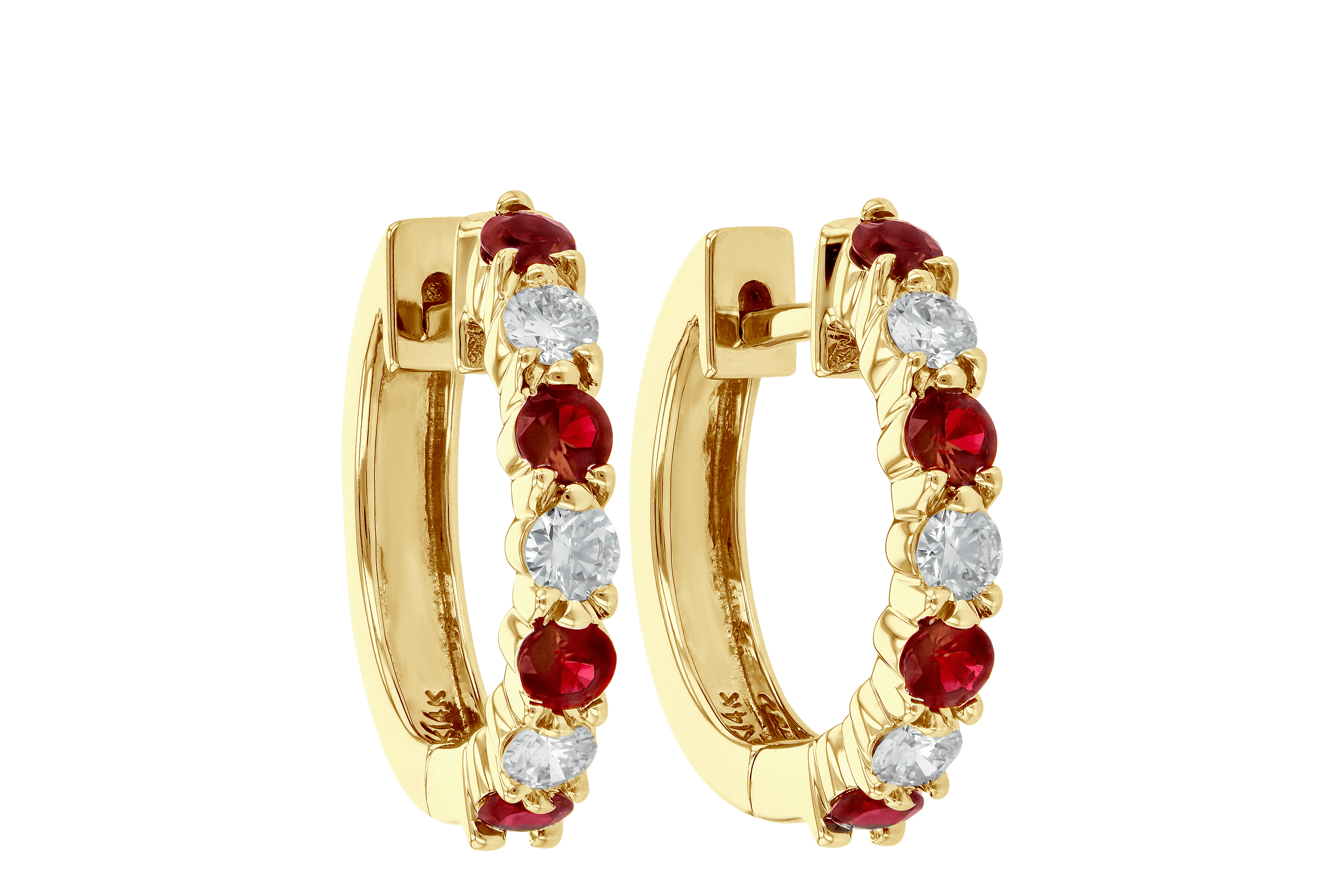 G001-03025: EARRINGS .64 RUBY 1.05 TGW