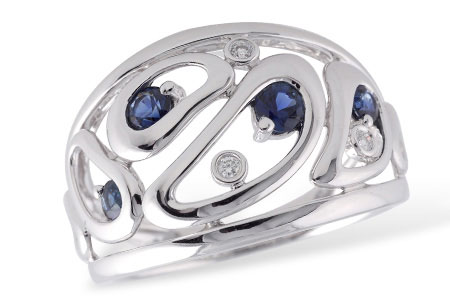 G184-69425: LDS WED RG .40 SAPPH .43 TGW