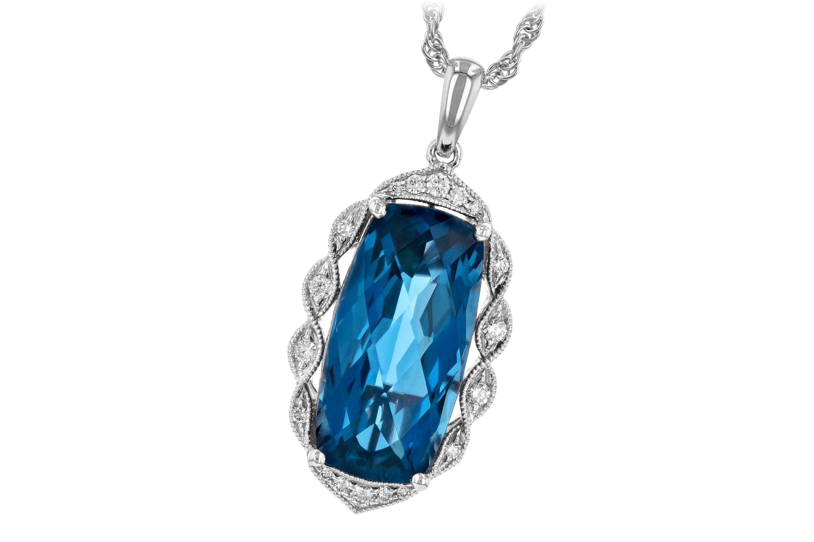 G190-10280: NECK 6.70 LONDON BLUE TOPAZ 6.81 TGW