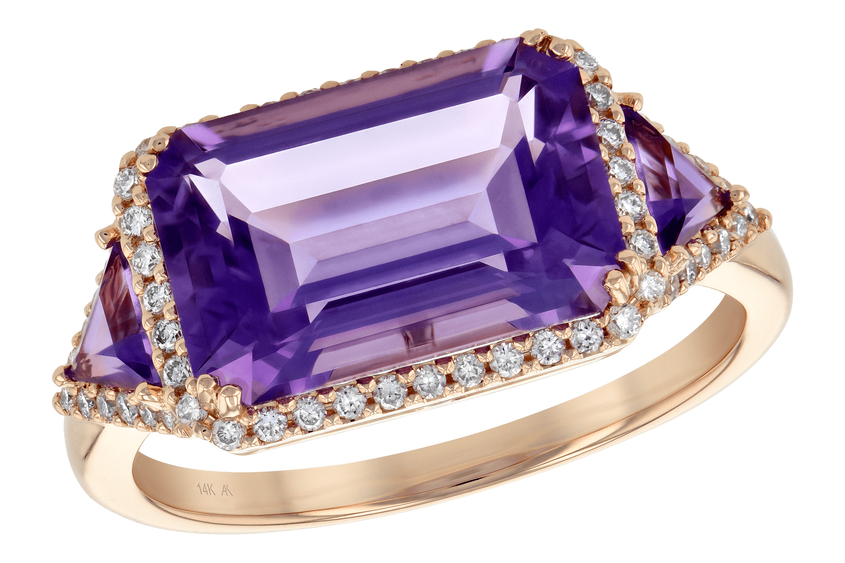 G190-10316: LDS RG 3.48 TW AMETHYST 3.70 TGW (12x8MM)