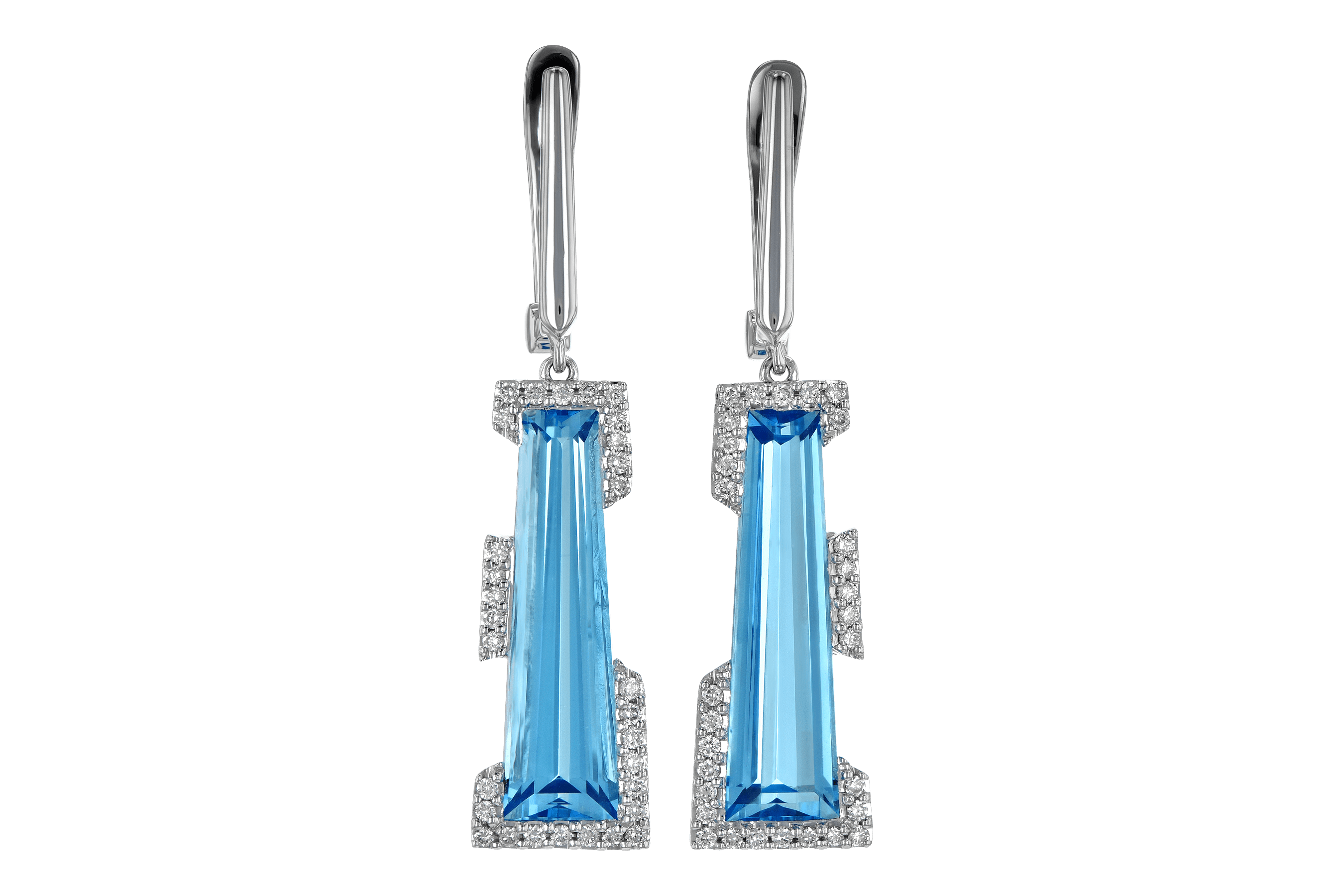 G190-10353: EARR 6.12 TW BLUE TOPAZ 6.33 TGW