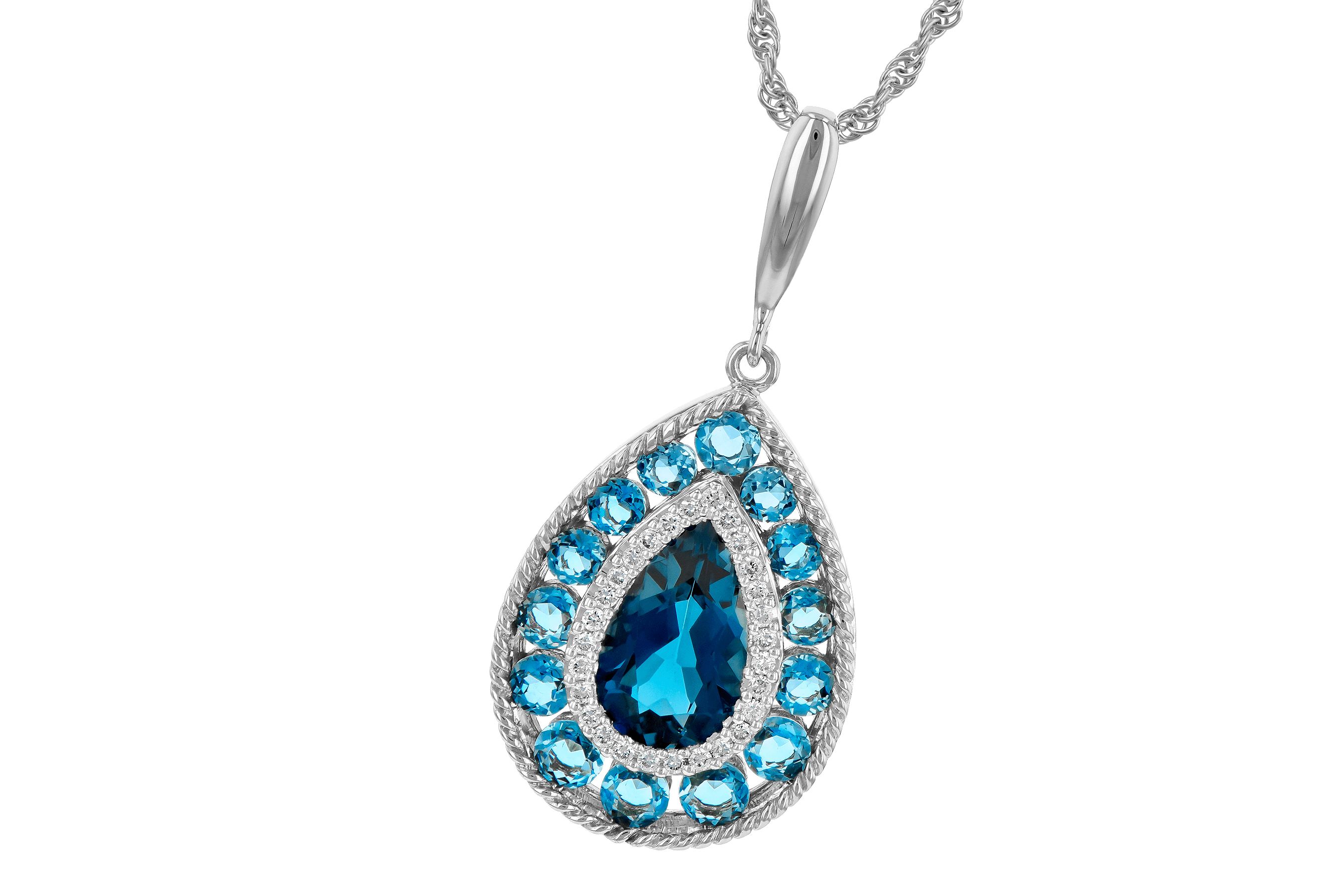 G190-13071: NECK 2.55 TW BLUE TOPAZ 2.65 TGW