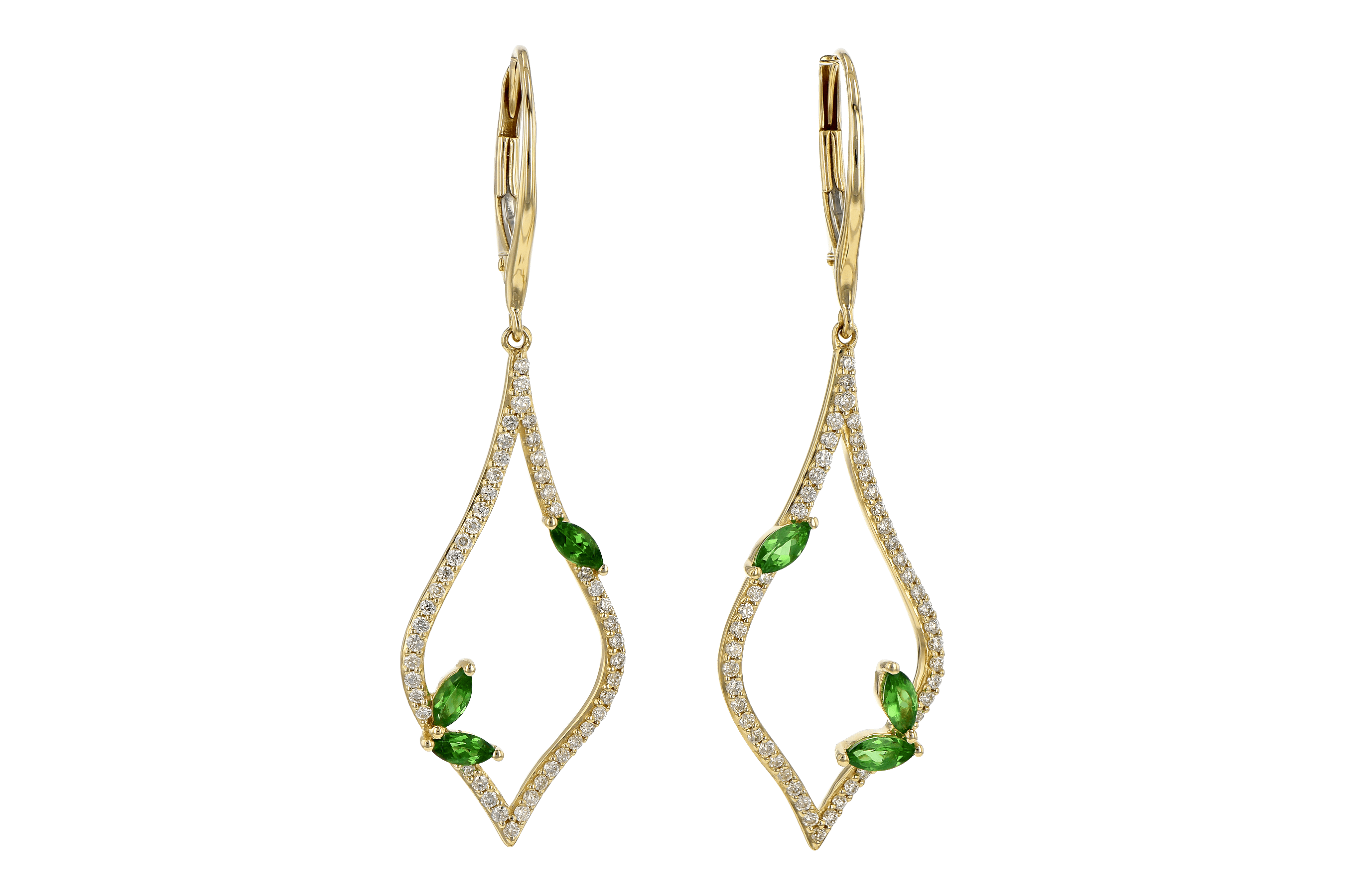 G190-14898: EARR .42 GREEN GARNET .77 TGW