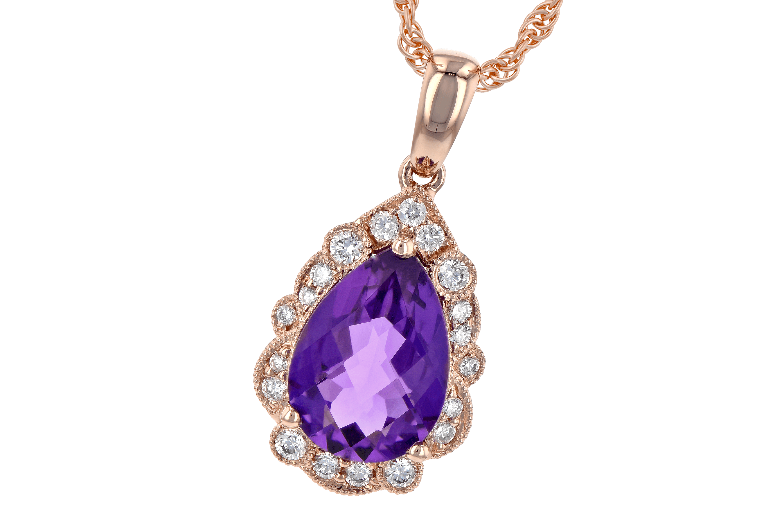 G190-16662: NECKLACE 1.53 AMETHYST 1.68 TGW