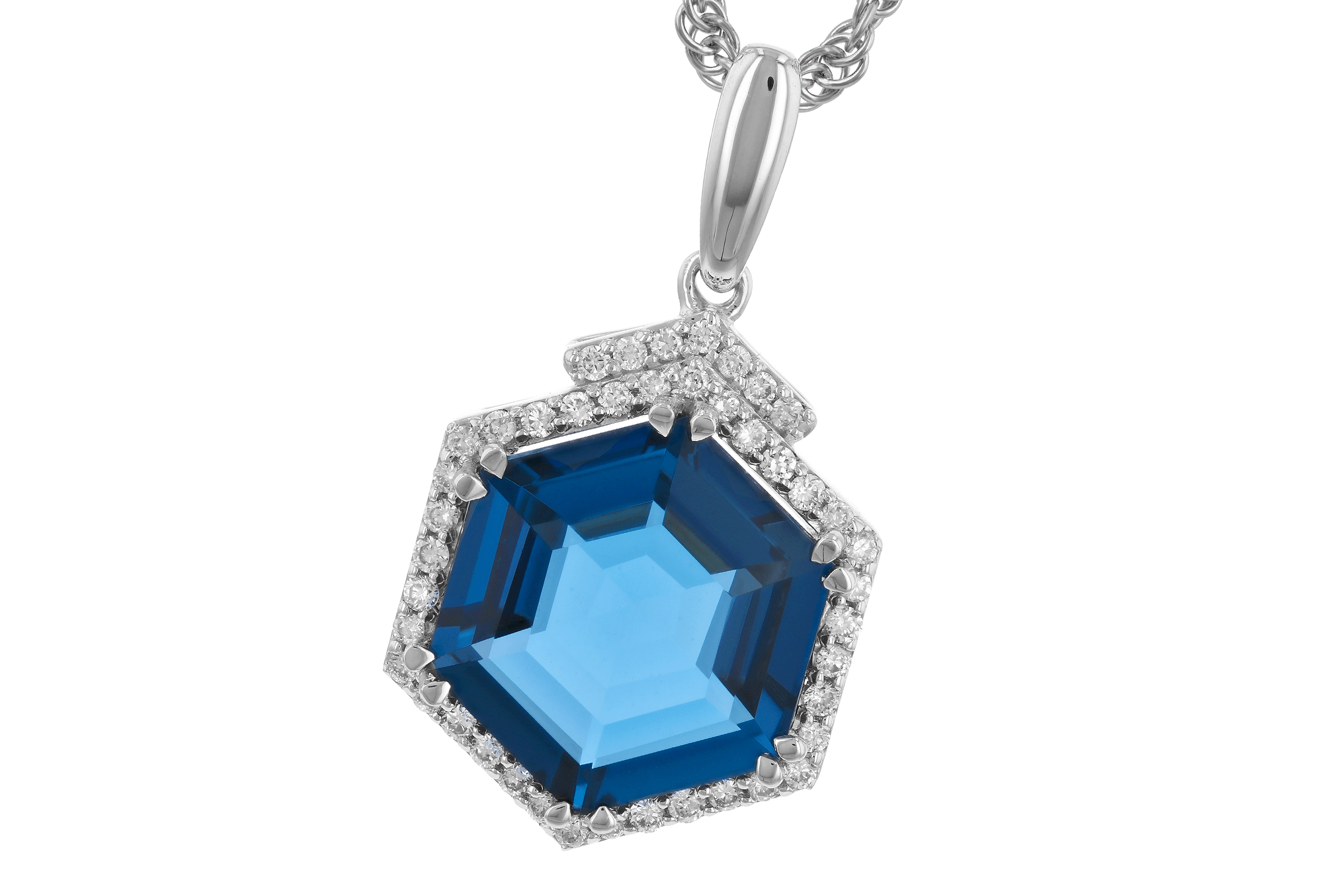 G273-76698: NECK 3.94 TW LONDON BLUE TOPAZ 4.12 TGW