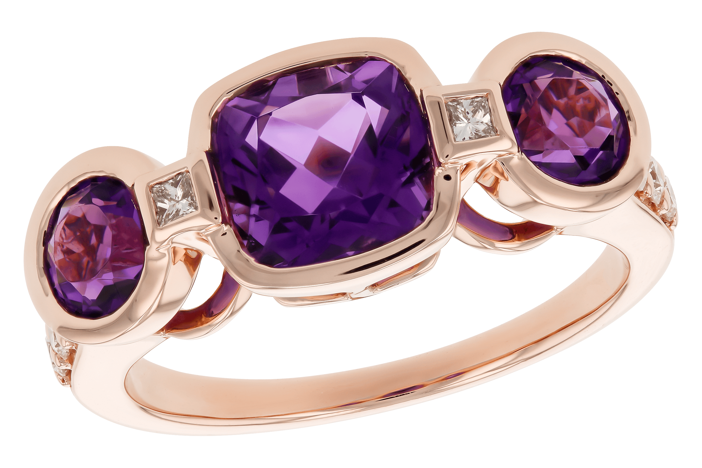 G273-78462: LDS RG 2.25 TW AMETHYST 2.50 TGW (7MM CUSHION)