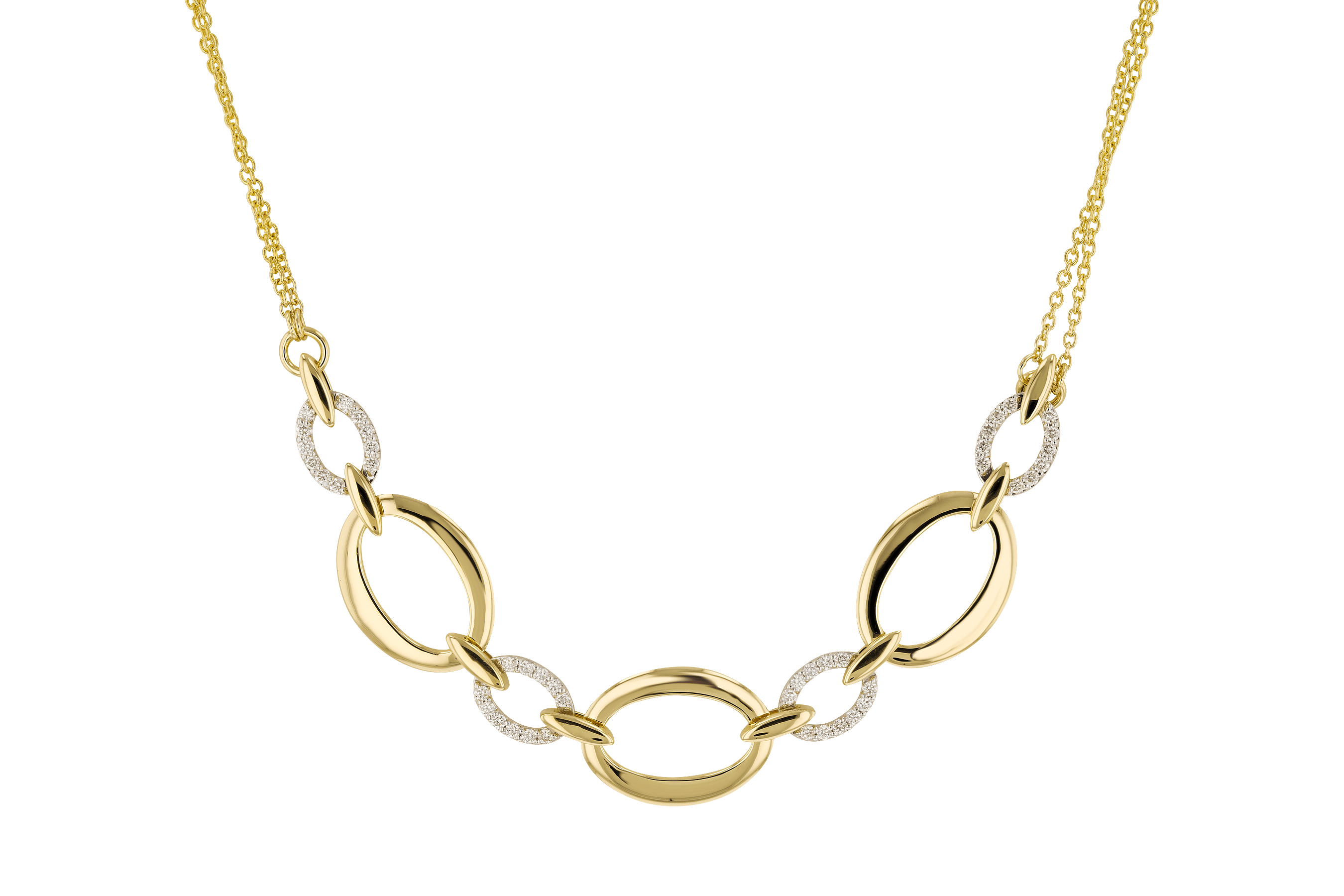 G274-64834: NECKLACE .50 TW (18")