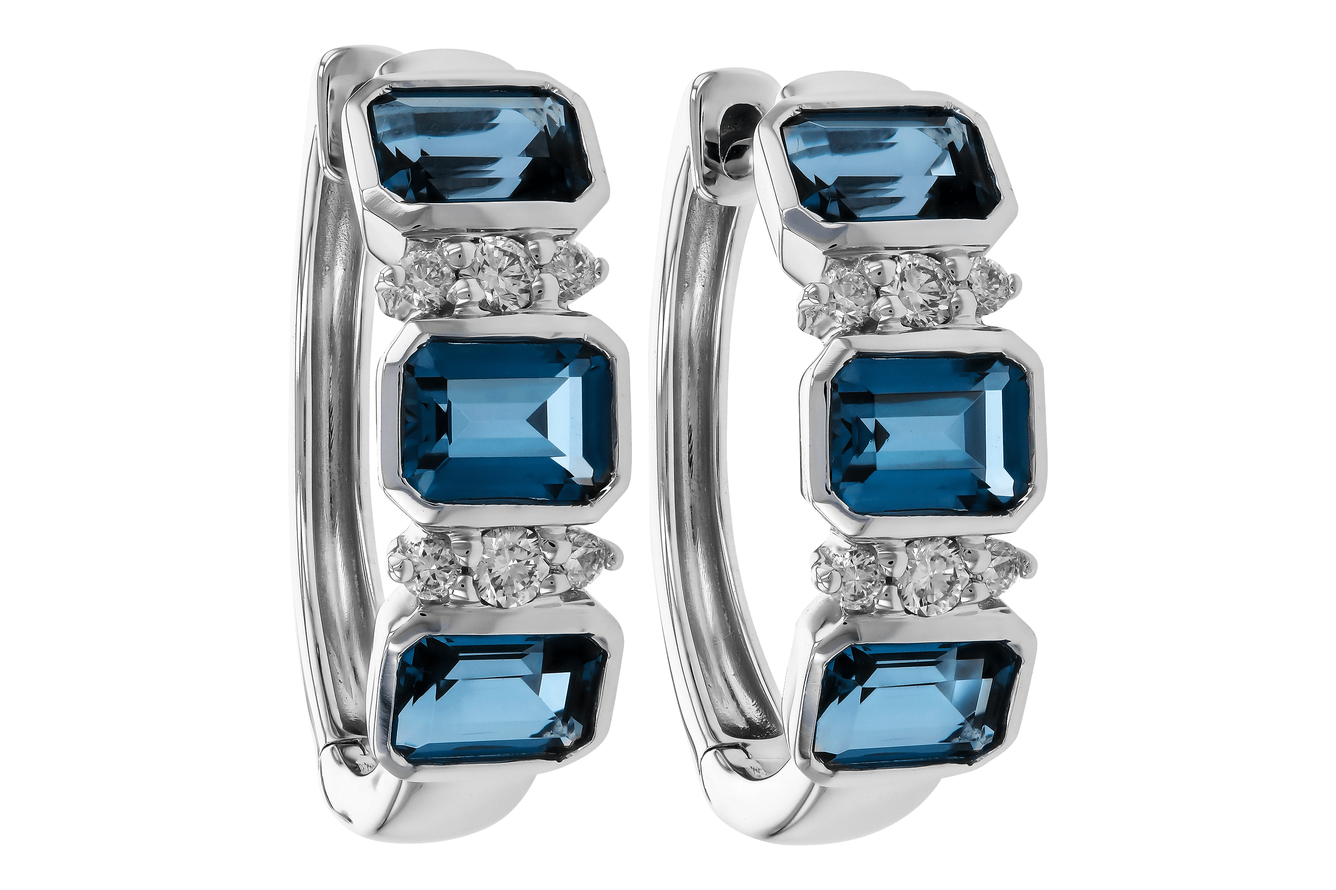 G274-65798: EARRINGS 1.37 TW LONDON BLUE TOPAZ 1.48 TGW