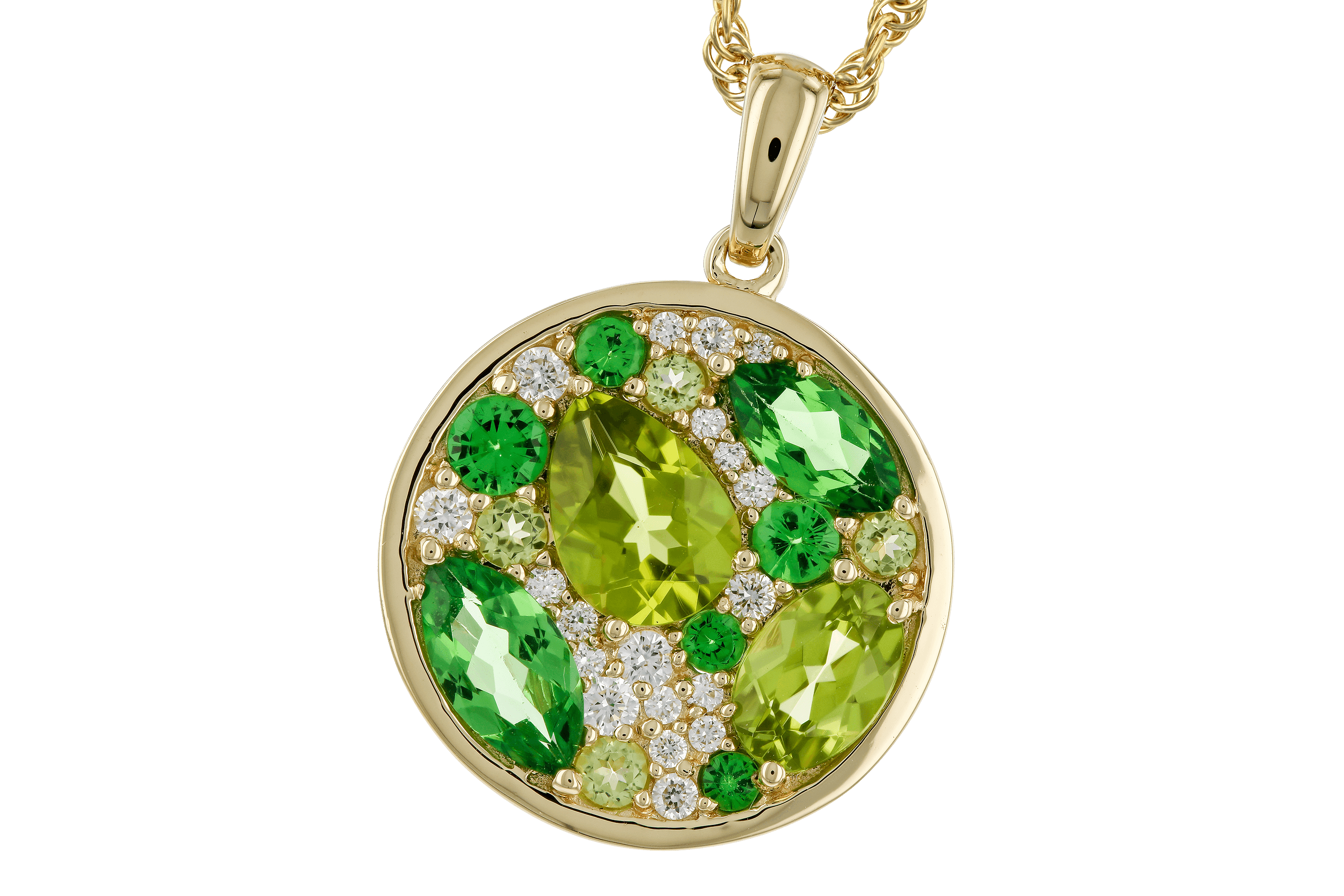G274-67571: NECK 2.20 TW SEMI-PRECIOUS (TSAV, PER) 2.37 TGW