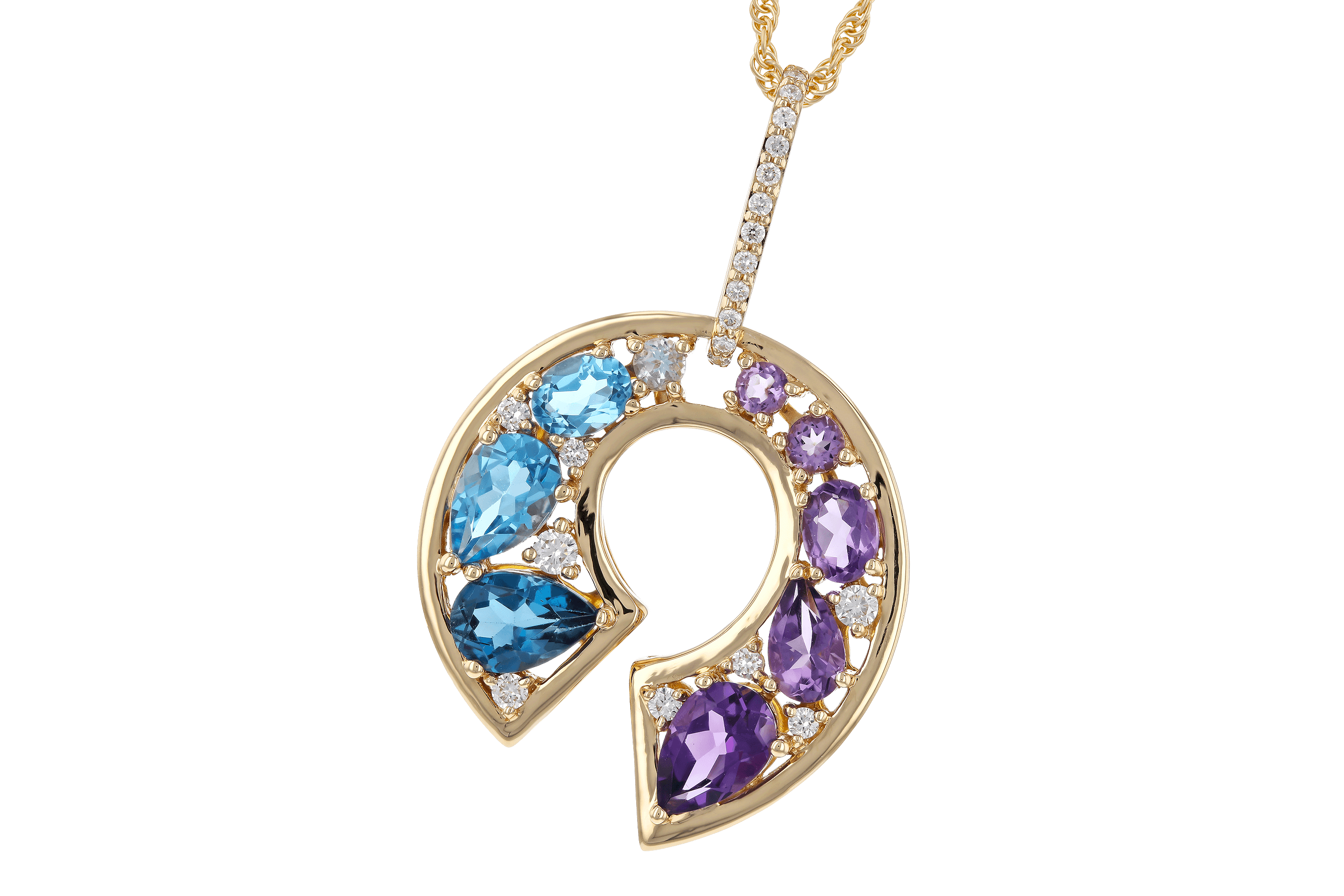 G274-67598: NECKLACE 1.77 SEMI-PREC (AMY & BT) 1.90 TGW