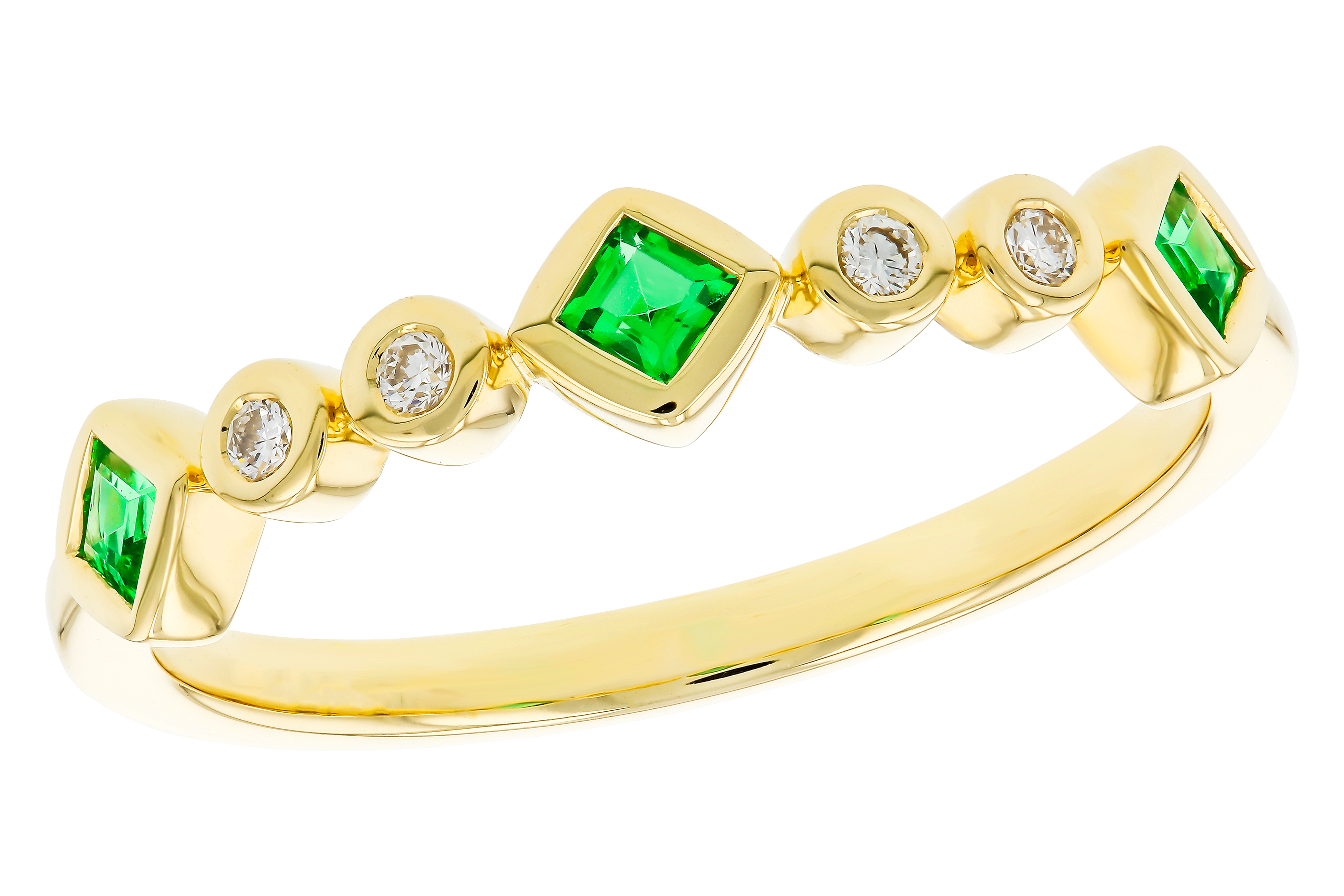 G274-68534: LDS WED RG .14 TW EMERALD .19 TGW