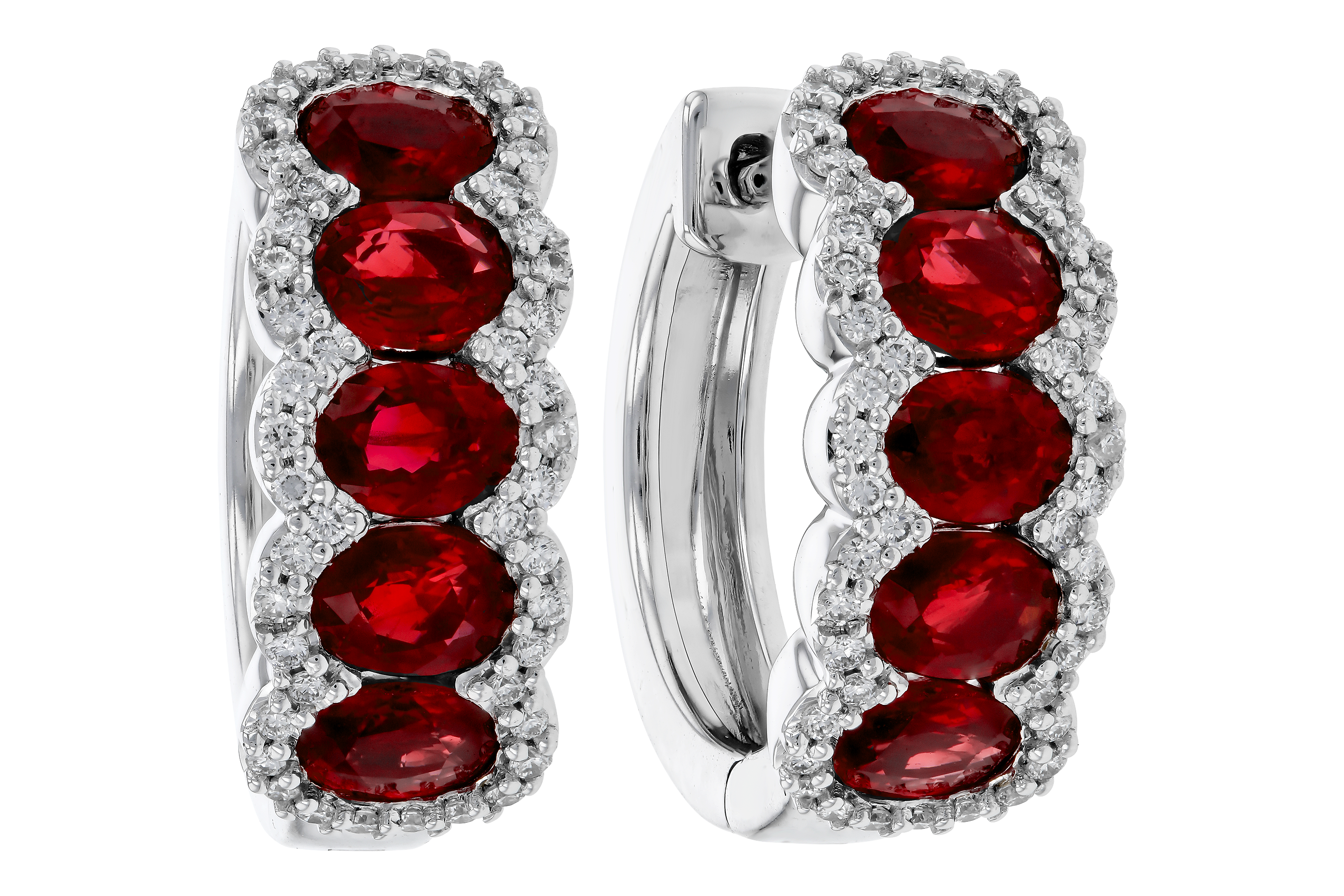 G274-70362: EARRINGS 2.20 TW RUBY 2.45 TGW