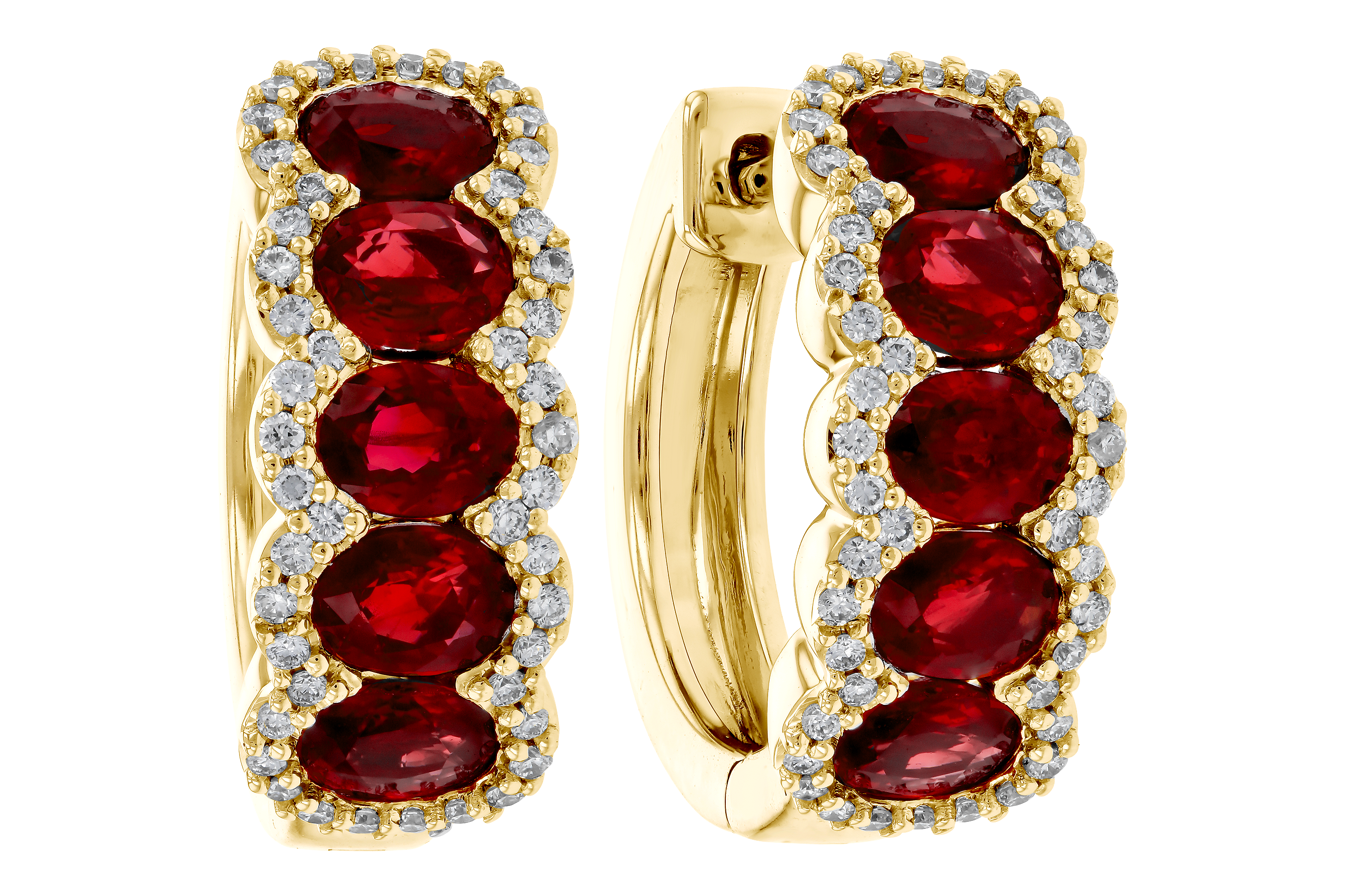 G274-70362: EARRINGS 2.20 TW RUBY 2.45 TGW