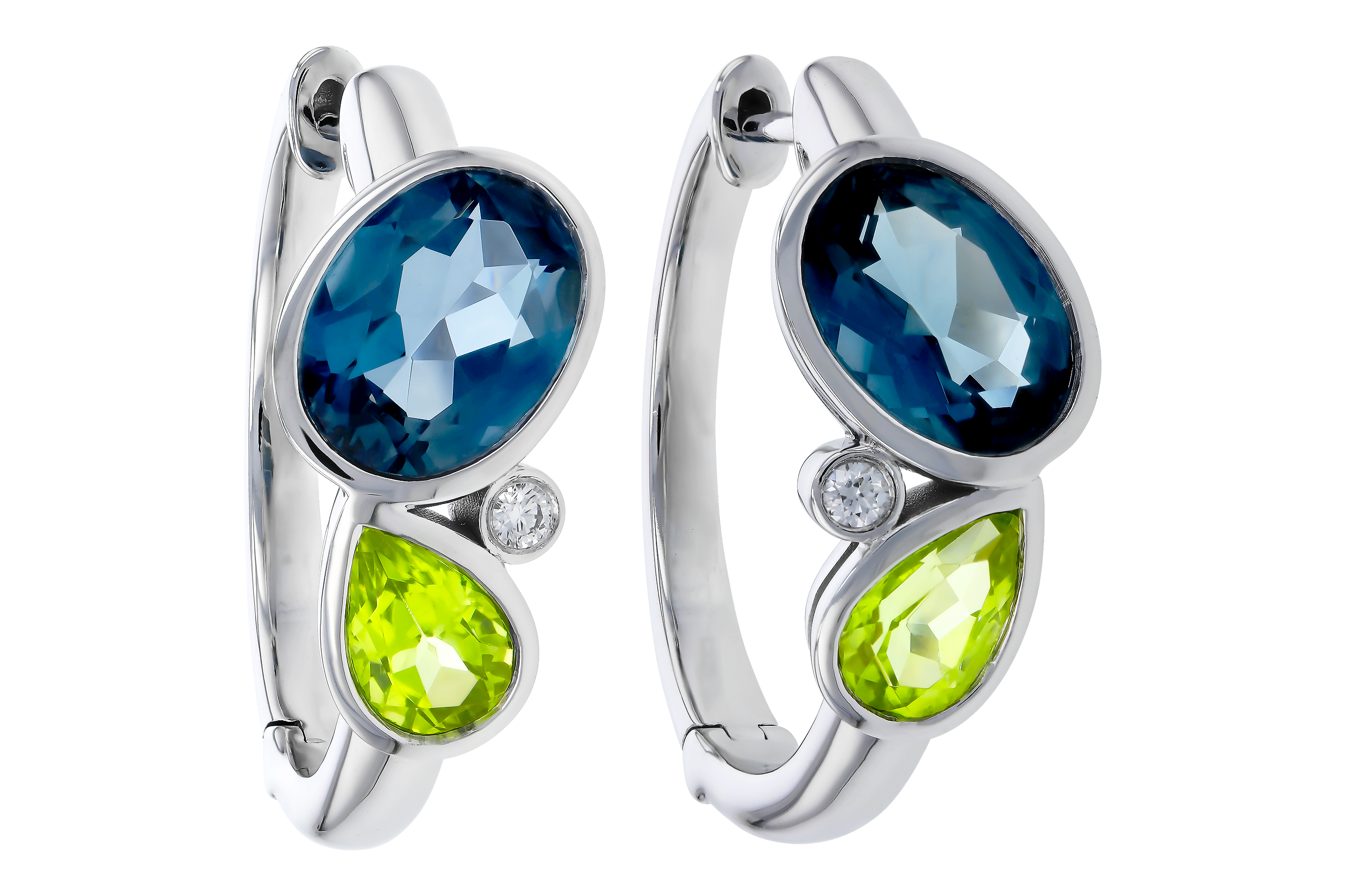 G274-72153: EARRINGS 2.97 SEMI-PREC (PER,LBT) 3.00 TGW