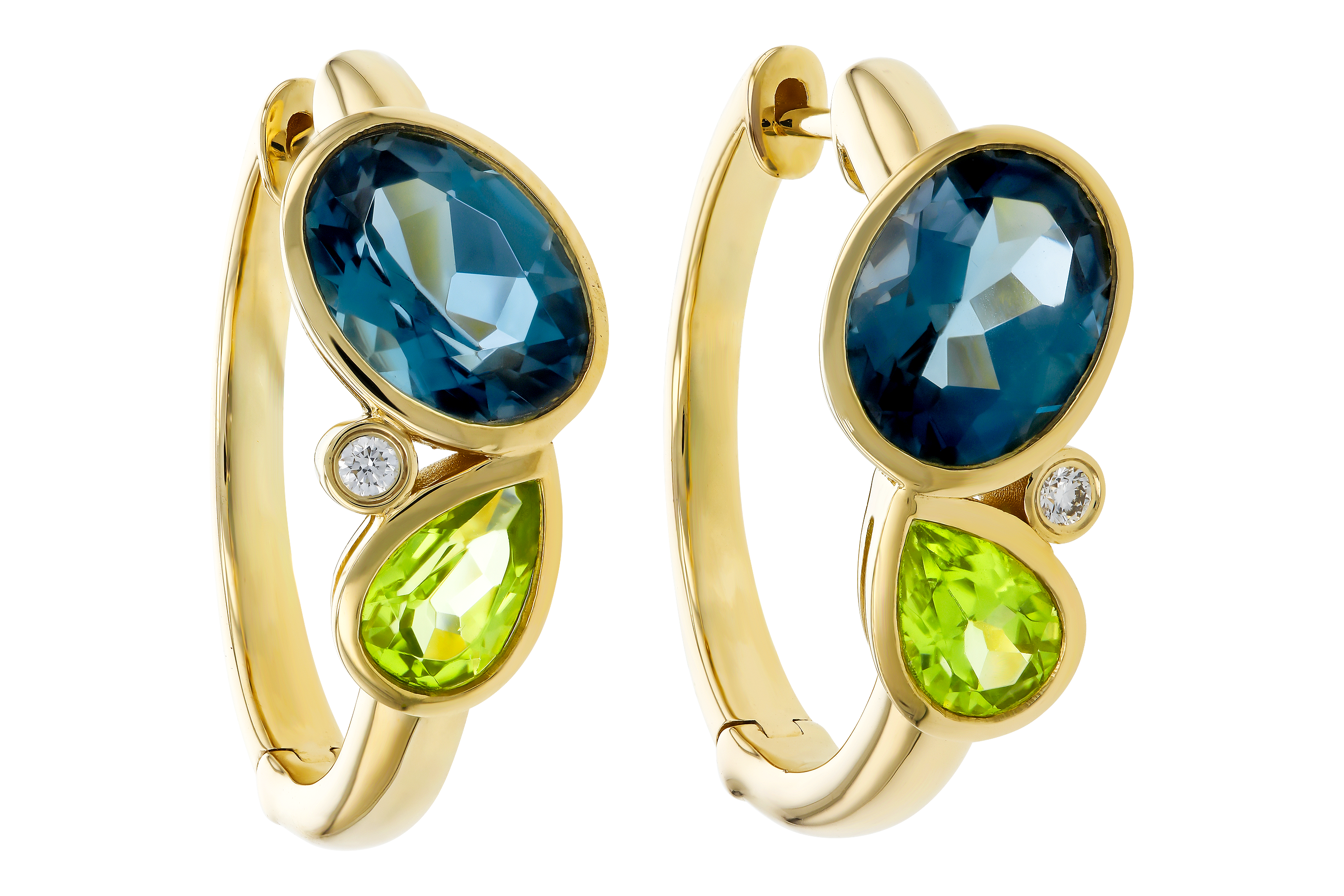 G274-72153: EARRINGS 2.97 SEMI-PREC (PER,LBT) 3.00 TGW