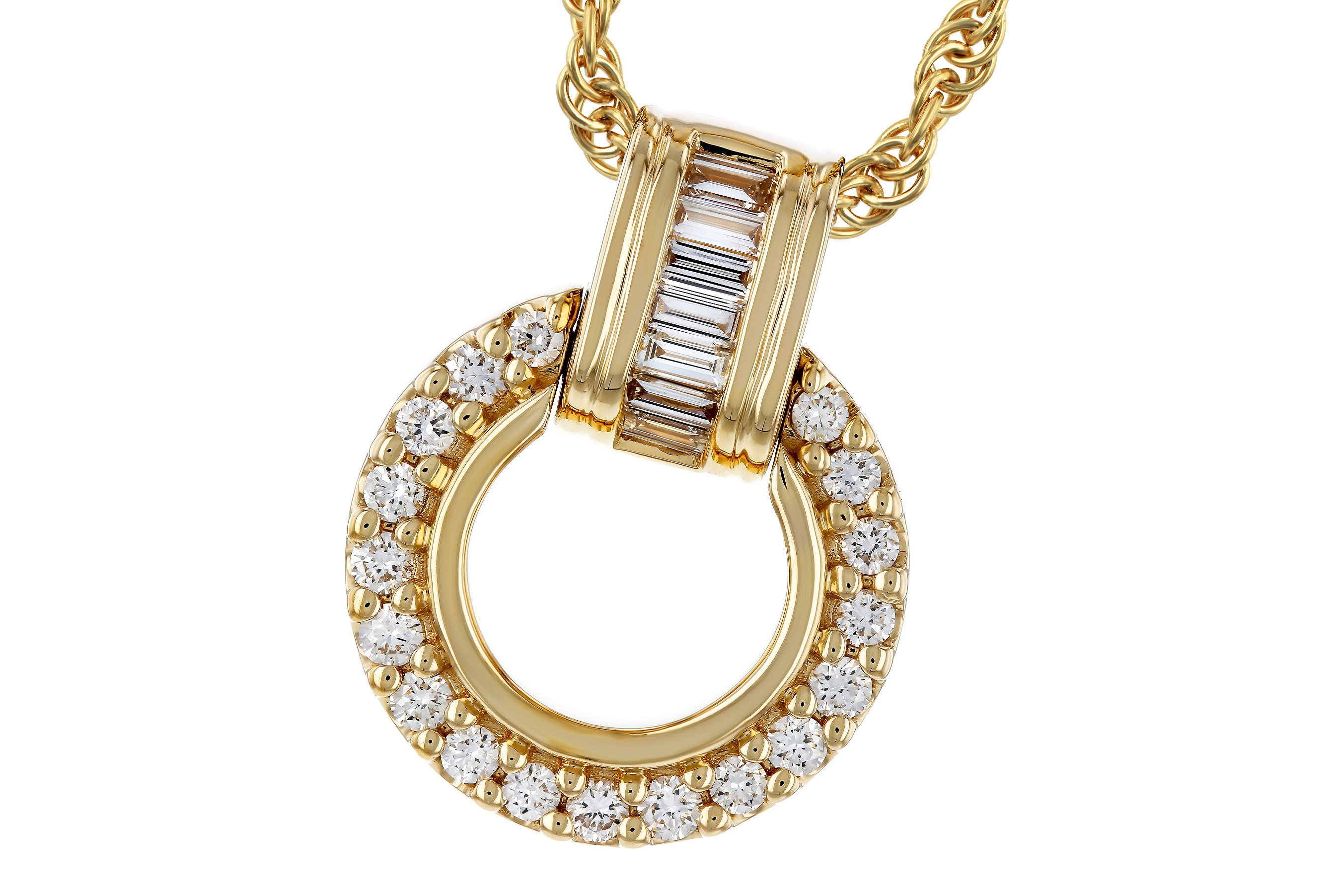 G274-72180: NECKLACE .12 BAG .33 TW