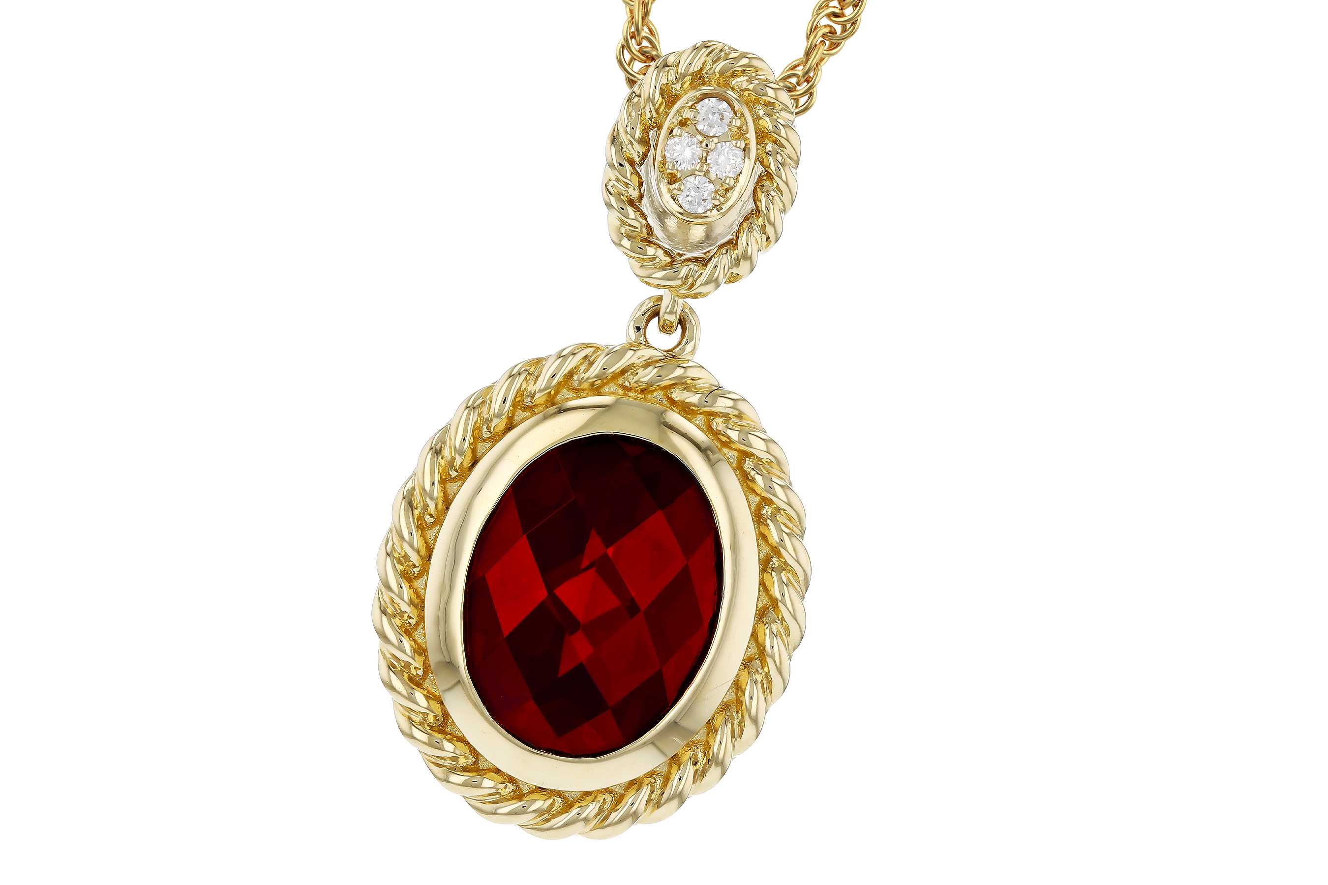 G275-54862: NECKLACE 2.10 GARNET 2.12 TGW (9x7MM GAR)