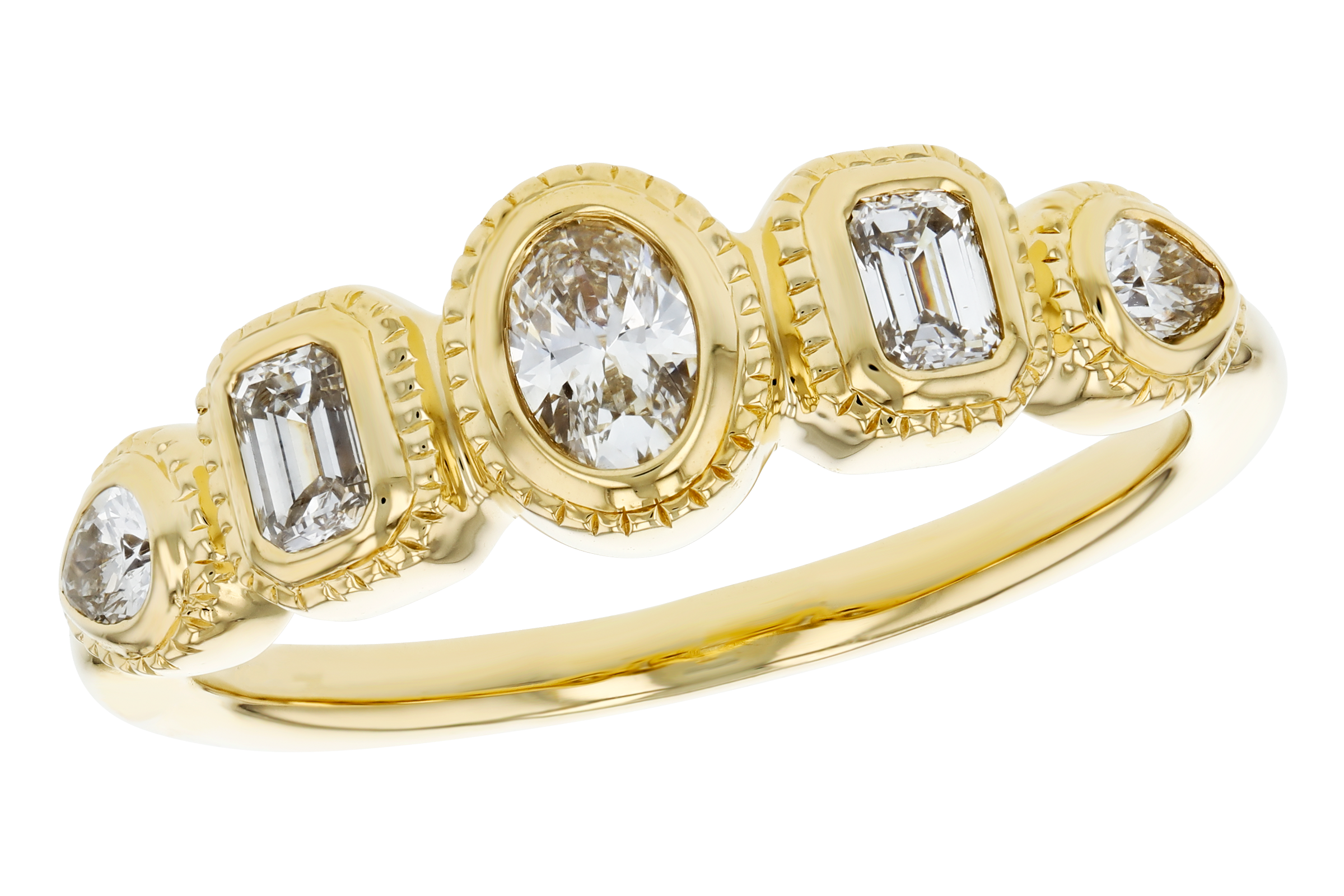 G275-56707: LDS DIA RG .50 TW FANCY CUT DIAMONDS