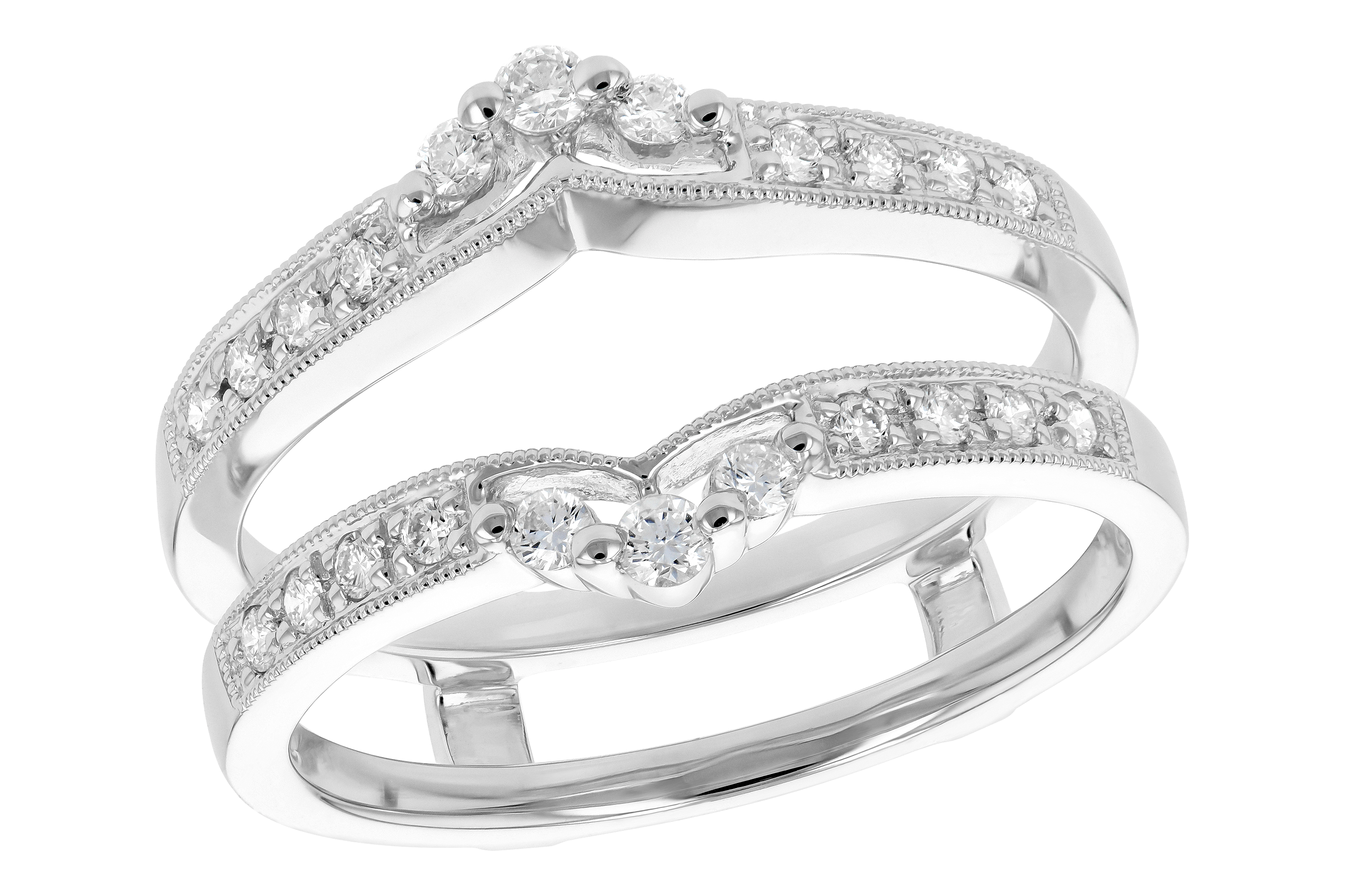 G275-57580: C092-83026 GUARD RG IN PLATINUM .28 TW