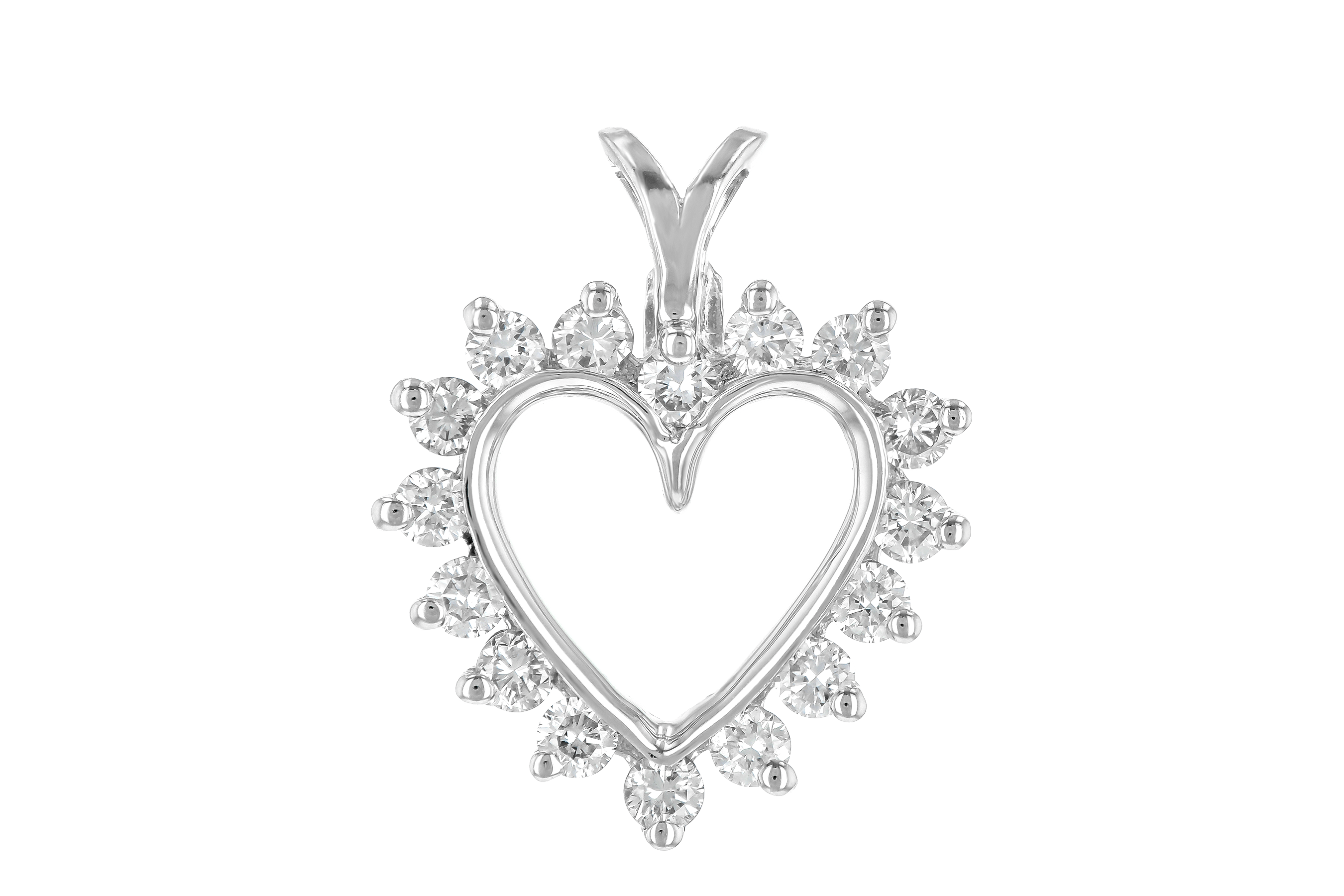 H006-48543: HEART PENDANT .45 TW