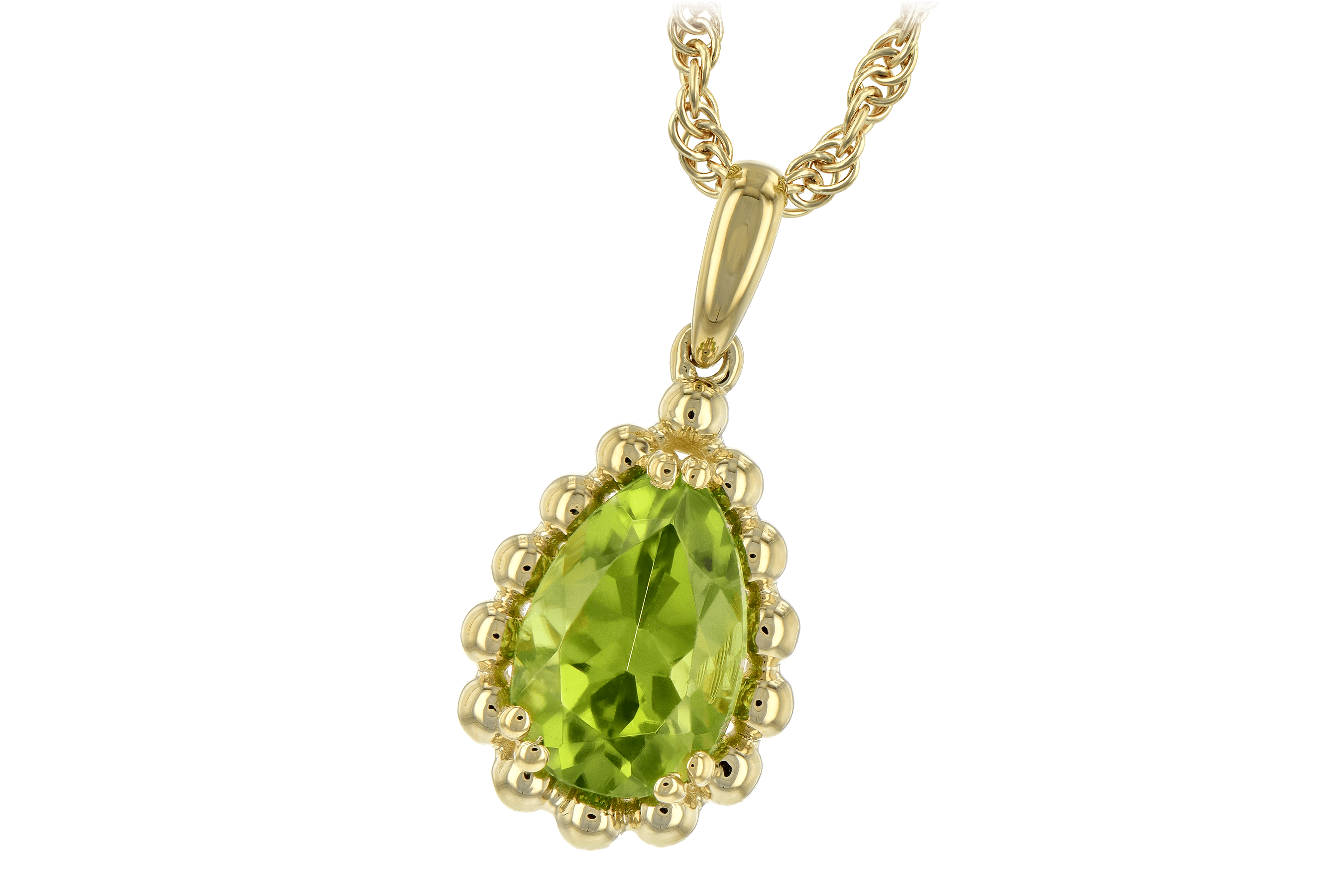 H189-22171: NECKLACE 1.30 CT PERIDOT