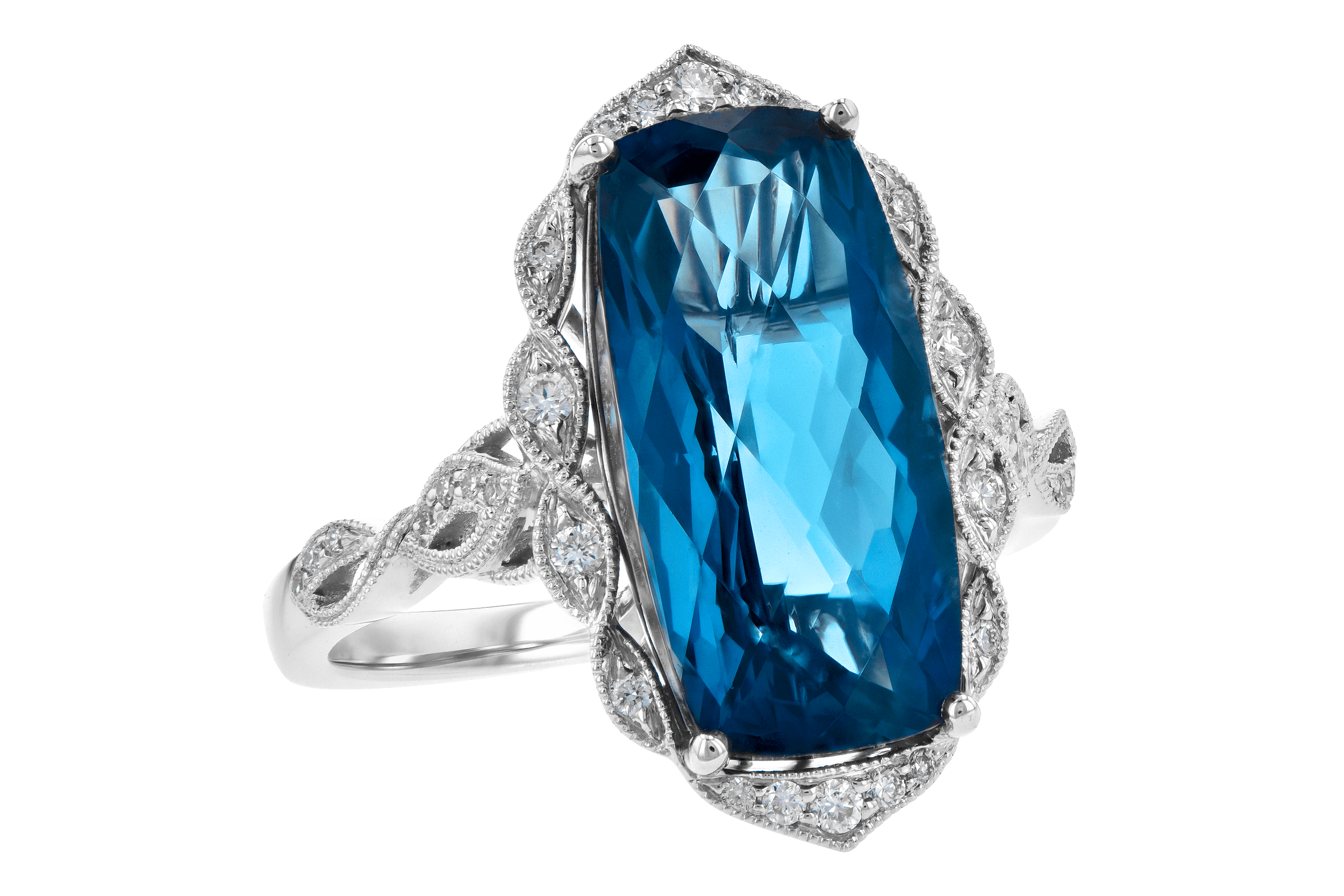 H190-10280: LDS RG 6.75 LONDON BLUE TOPAZ 6.90 TGW