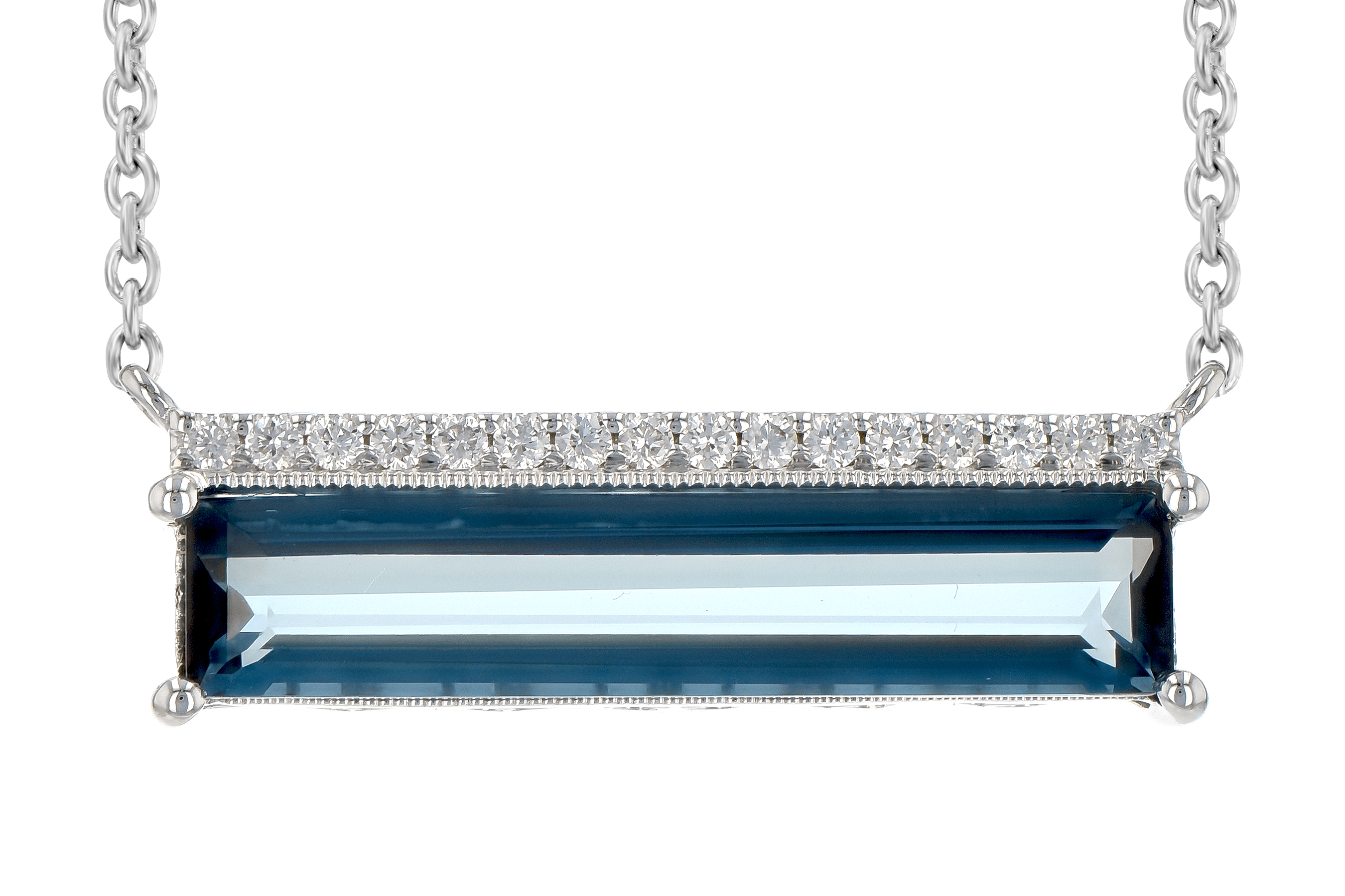 H190-14871: NECK 2.70 LONDON BLUE TOPAZ 2.80 TW