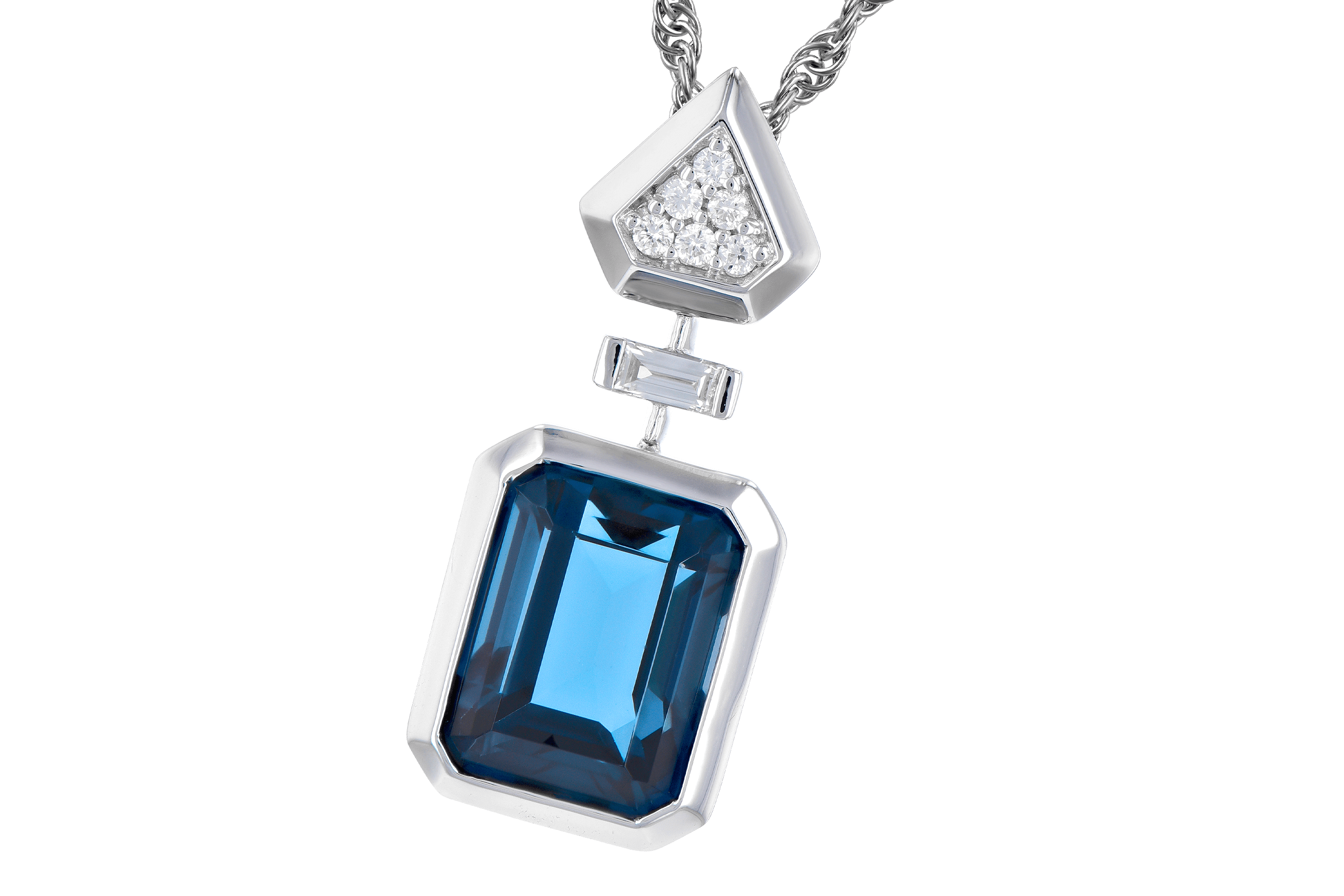 H272-90307: NECK 2.60 LONDON BLUE TOPAZ 2.68 TGW