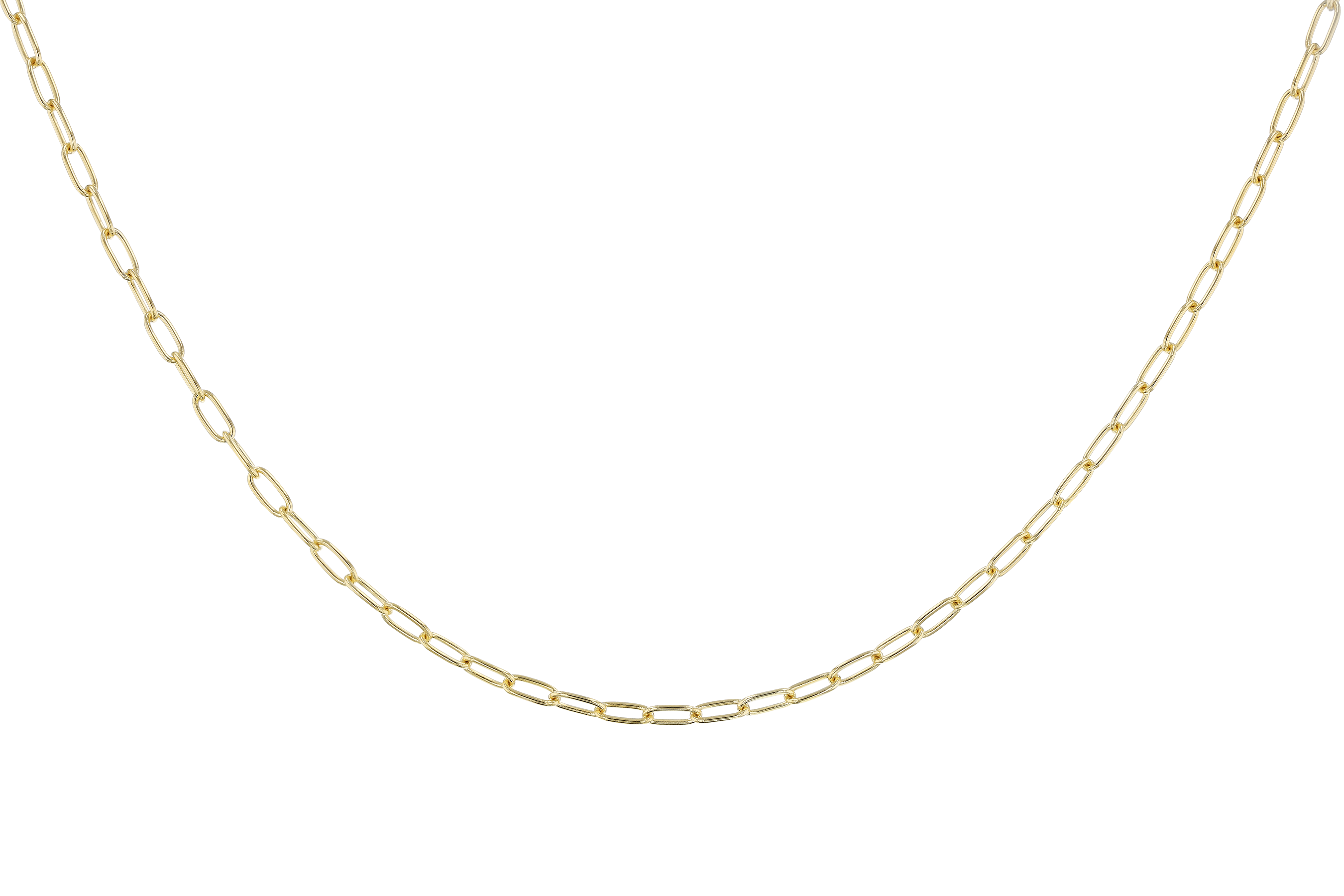 H273-78543: PAPERCLIP SM (8IN, 2.40MM, 14KT, LOBSTER CLASP)