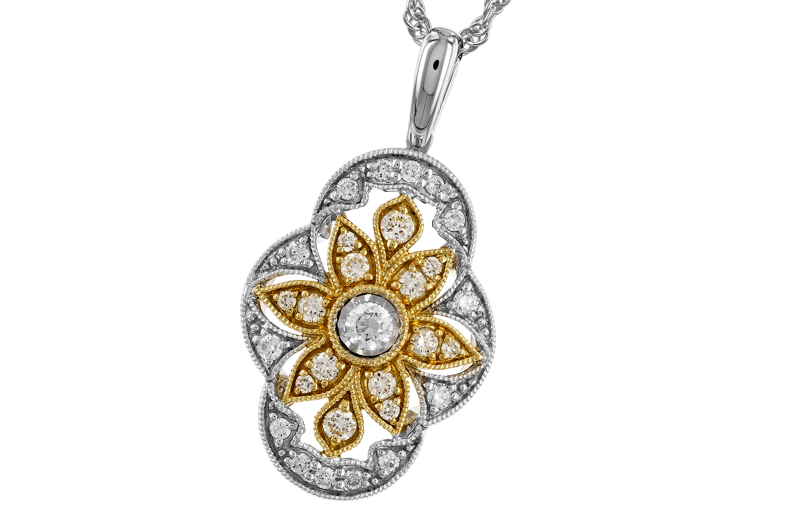 H273-79443: NECKLACE .33 TW
