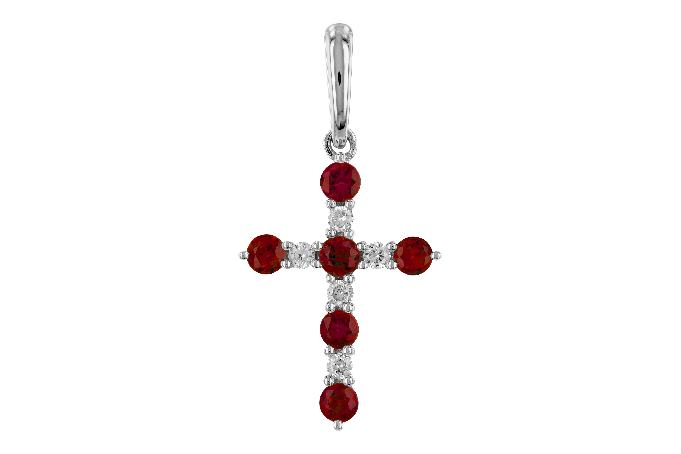 H274-65789: PENDANT .34 TW RUBY .42 TGW