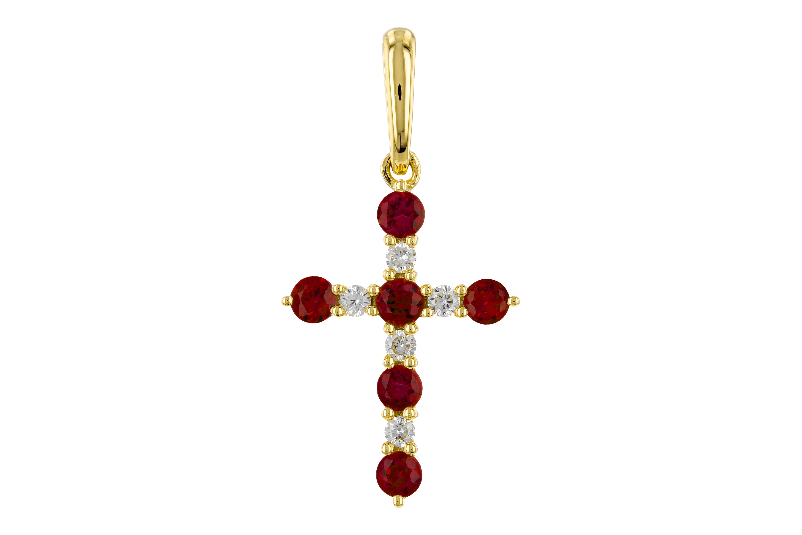 H274-65789: PENDANT .34 TW RUBY .42 TGW