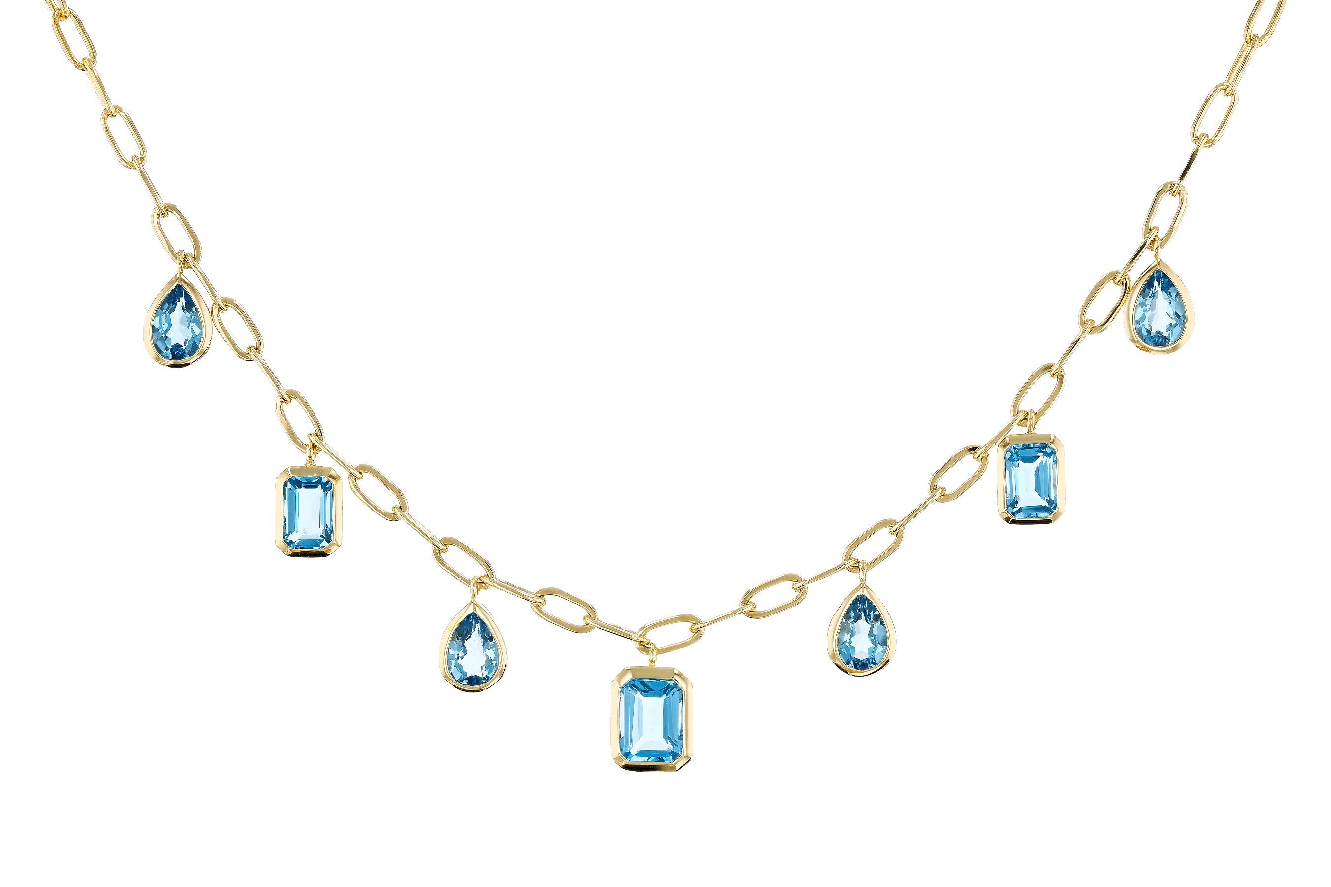 H274-66716: NECKLACE 4.10 TW BLUE TOPAZ (17")