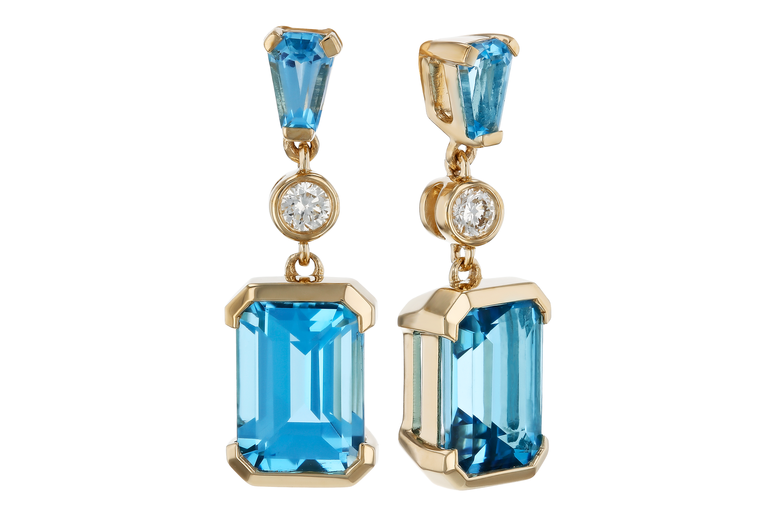 H274-71243: EARRINGS 2.37 TW BLUE TOPAZ 2.44 TGW