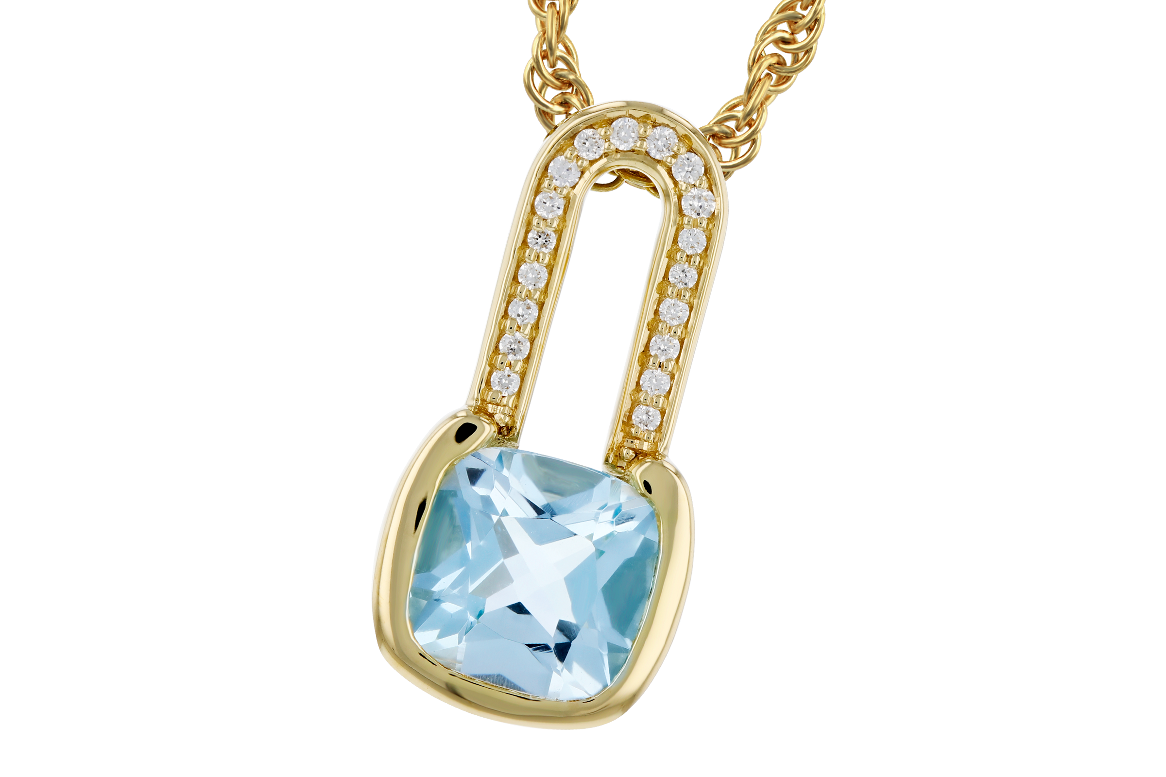 H275-57562: NECKLACE .91 SKY BLUE TOPAZ .95 TGW (6MM BT)