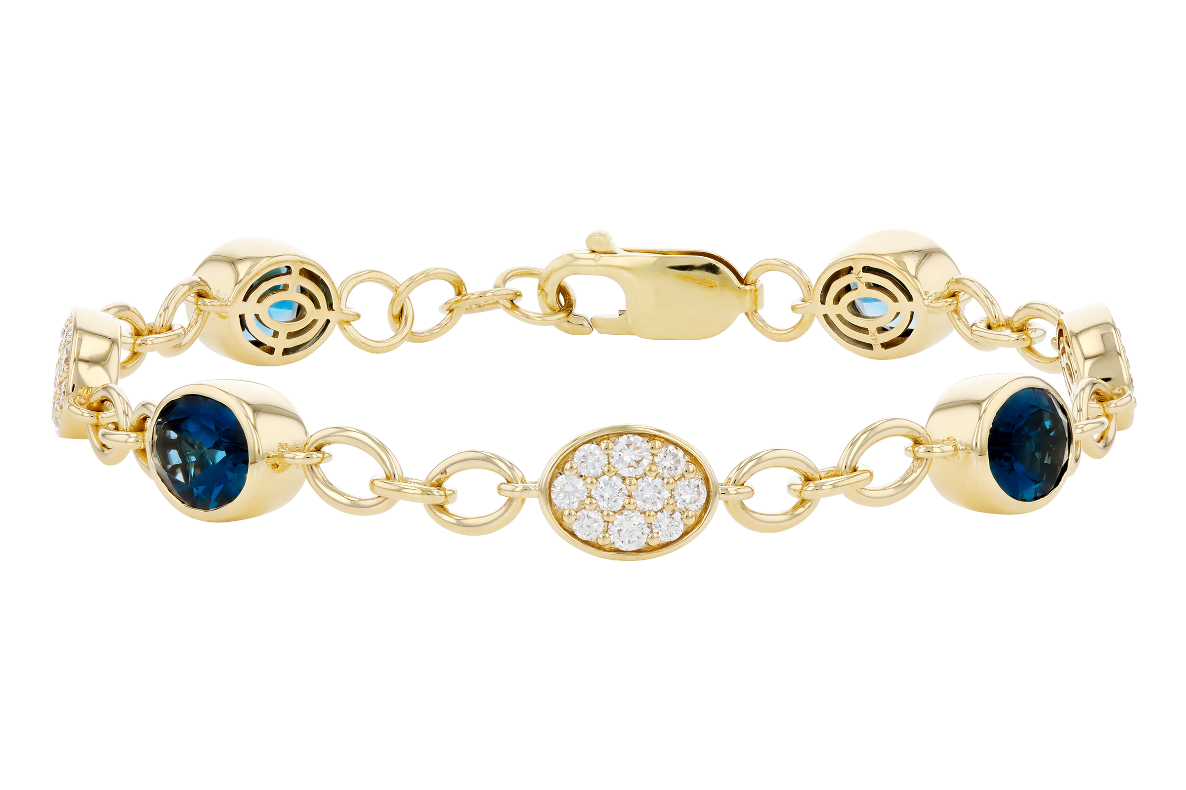H275-57607: BRACELET 5.24 TW LONDON BLUE TOPAZ 6.00 TGW (7")