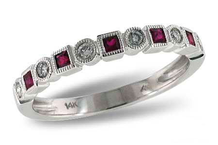 K096-52180: LDS WED RG .18 RUBY .30 TGW