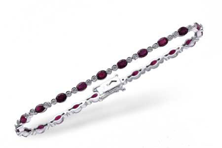 K183-81207: BRACELET 4.08 RUBY 4.55 TGW