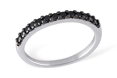 K185-57616: LDS WED RG .29 BLK DIAS TW