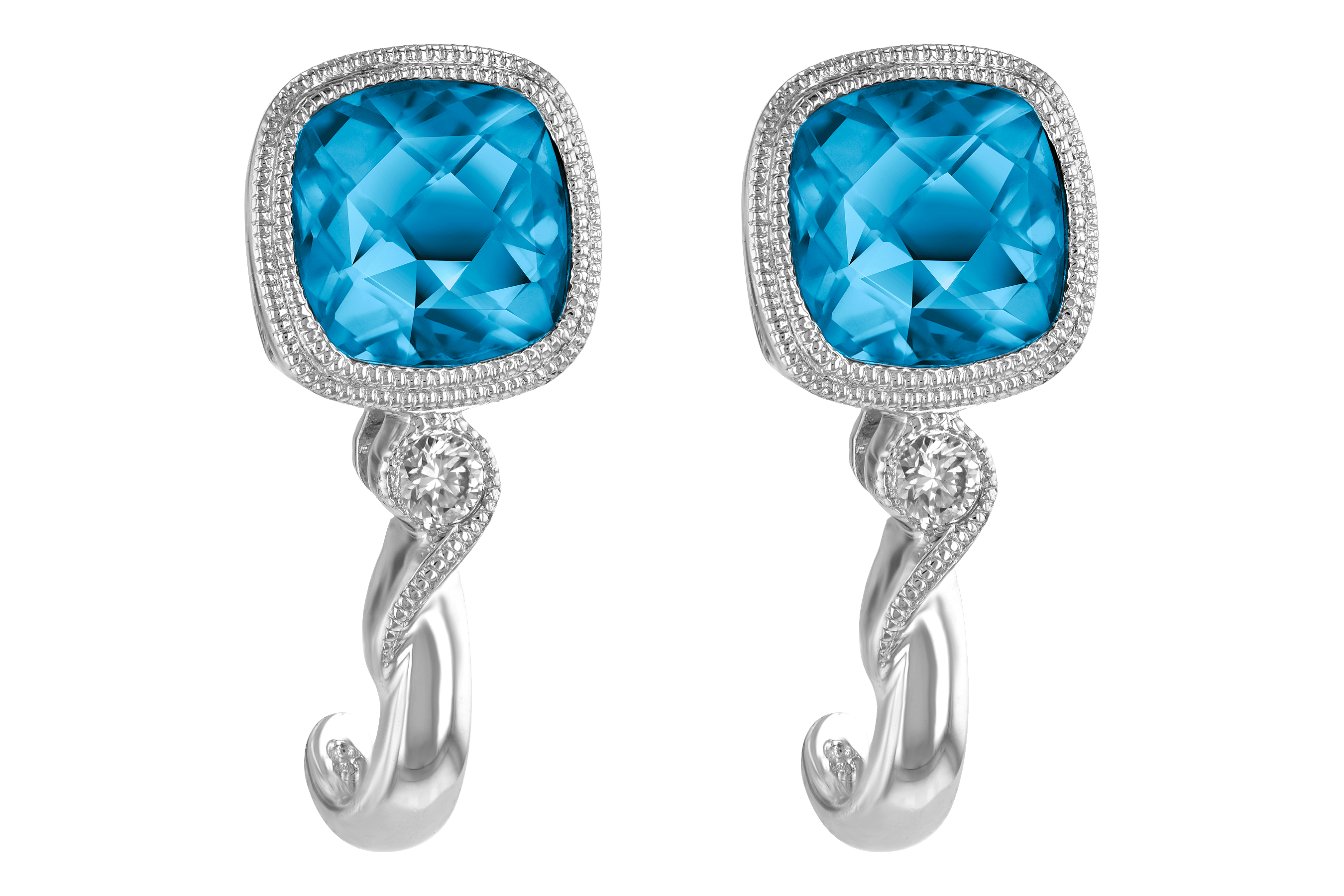 K187-43089: EARR 2.10 BLUE TOPAZ 2.14 TGW