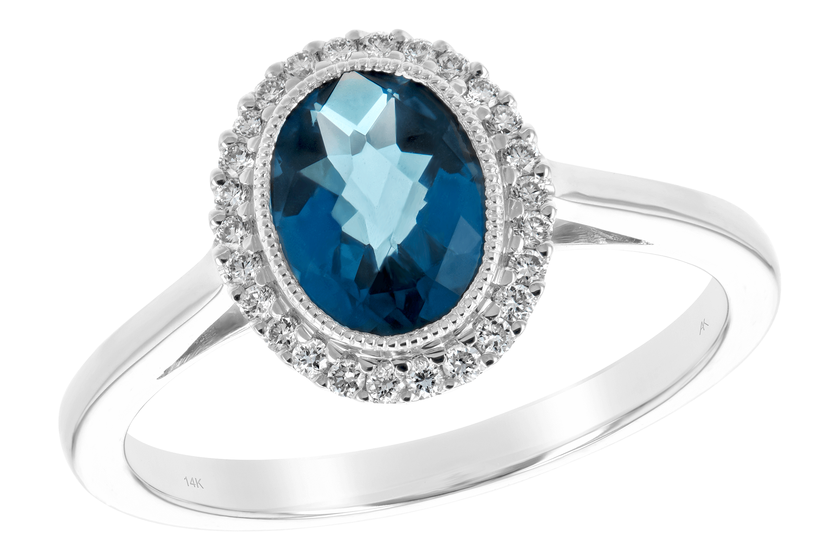 K189-19389: LDS RG 1.27 LONDON BLUE TOPAZ 1.42 TGW