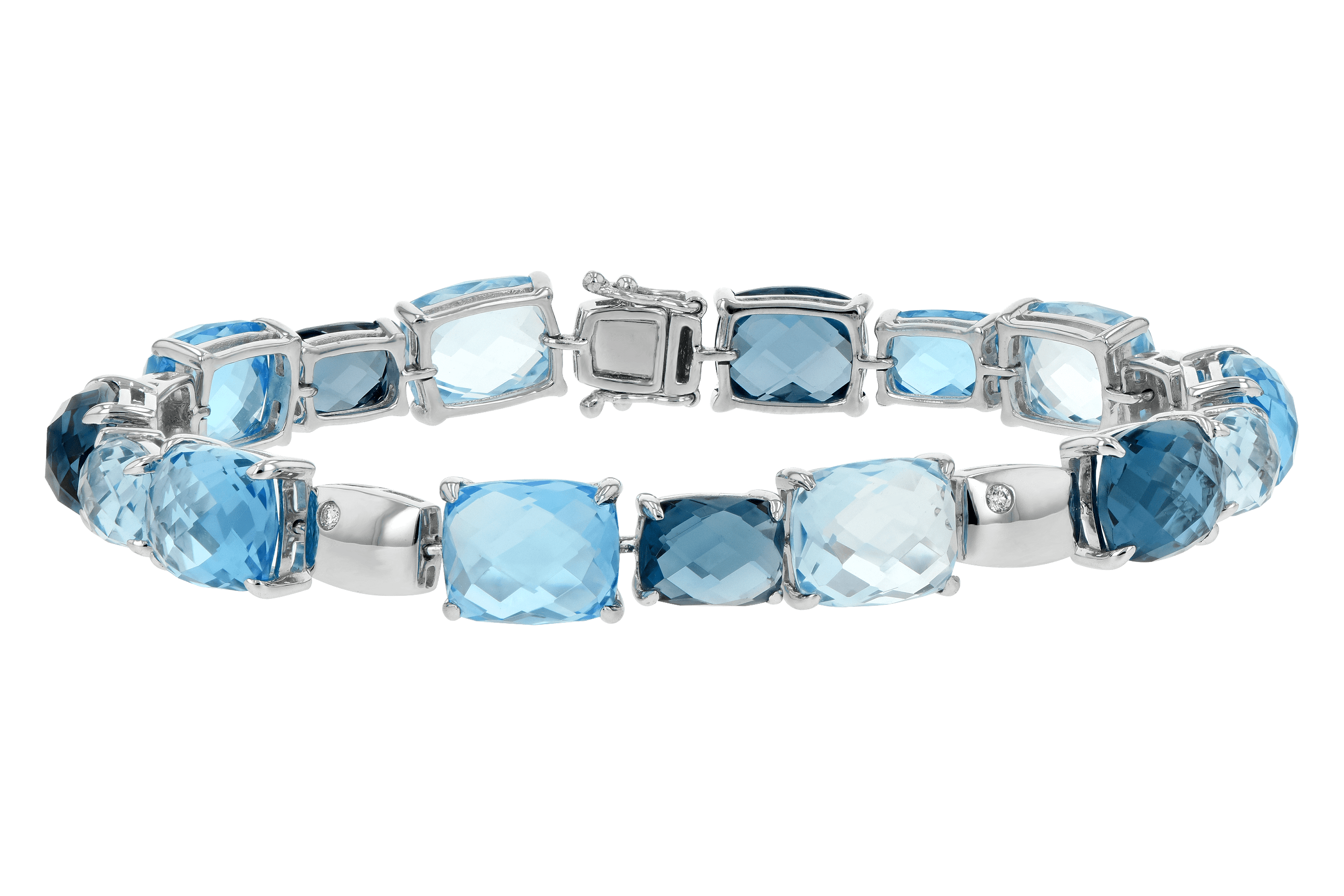 K189-21243: BRACELET 46.75 BLUE TOPAZ 46.80 TGW