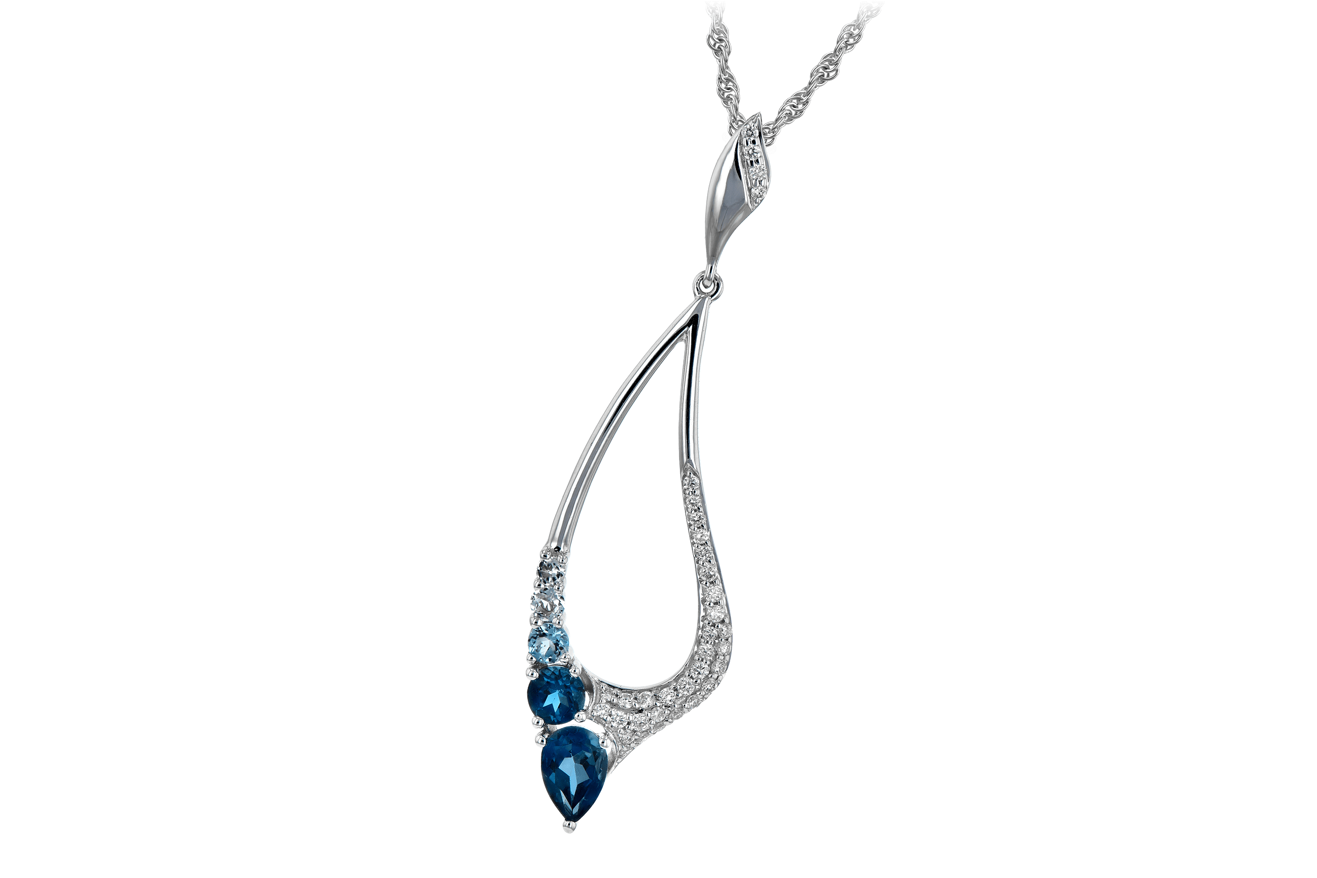 K189-24834: NECK .83 BLUE TOPAZ 1.00 TGW