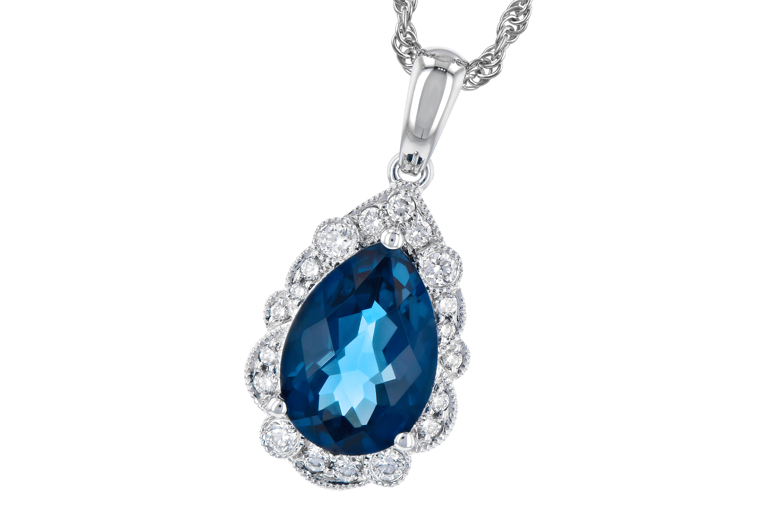 K272-88534: NECK 2.25 LONDON BLUE TOPAZ 2.40 TGW