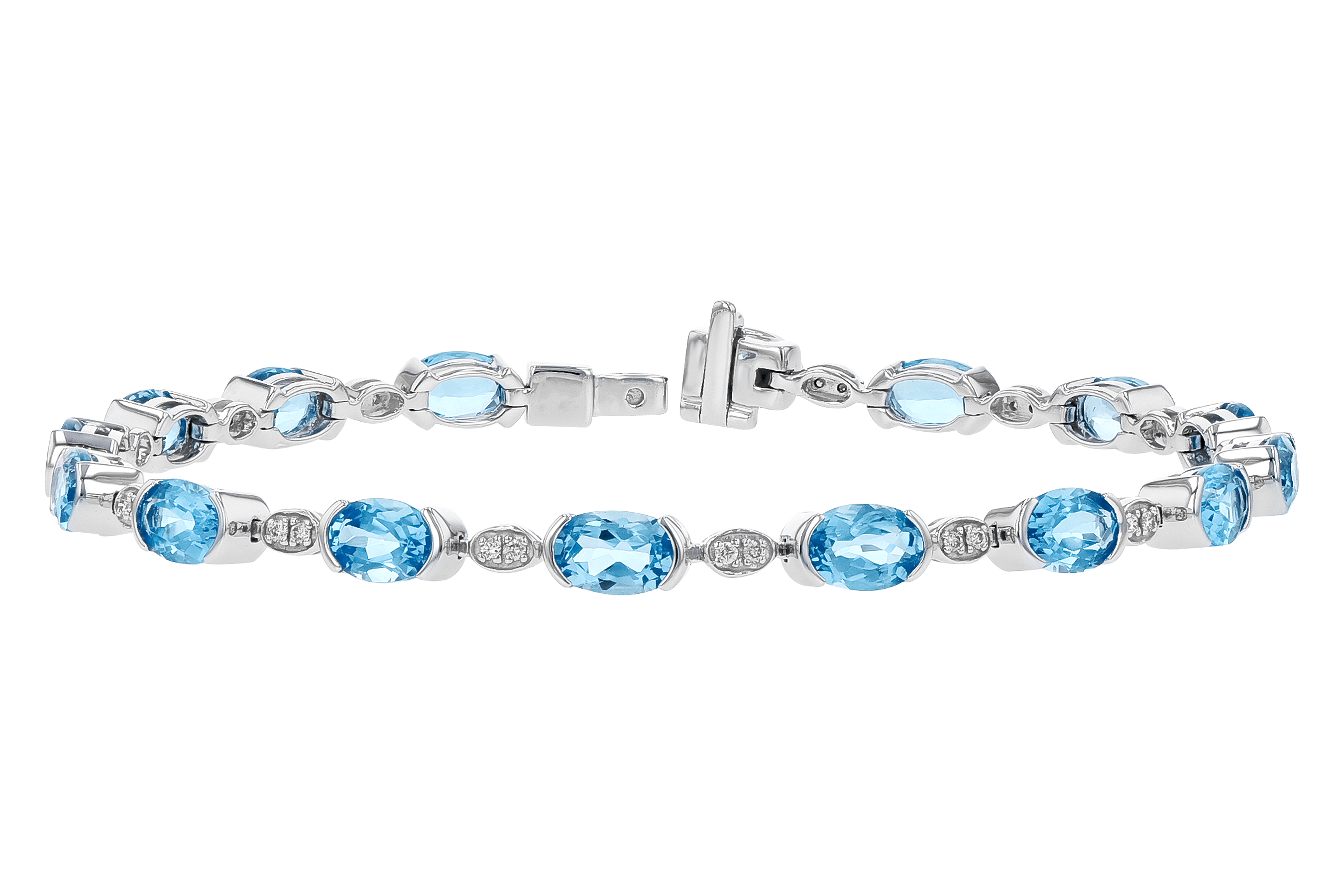 K273-73007: BRACELET 7.80 SWISS BLUE TOPAZ 7.96 TGW