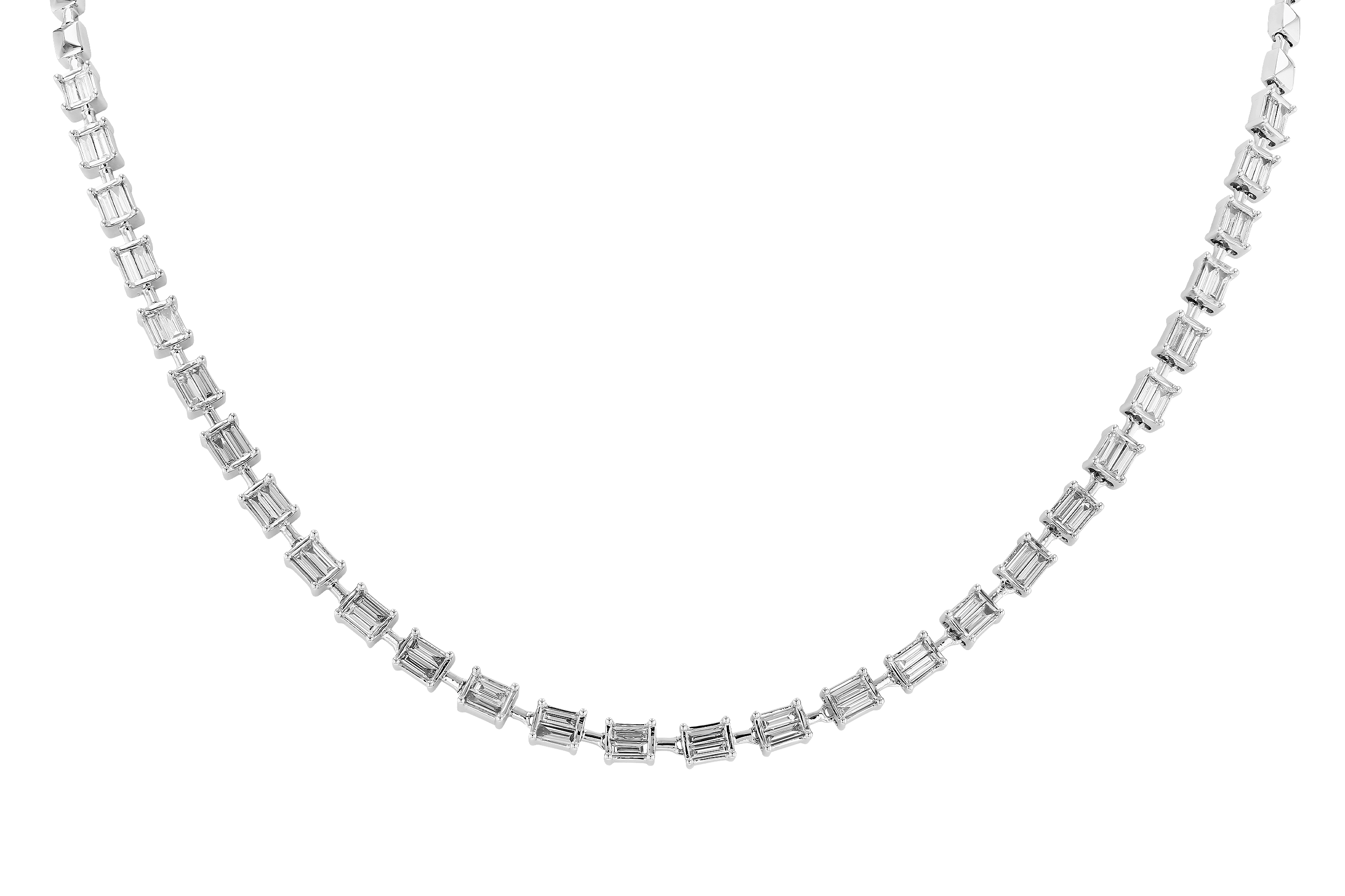 K273-76671: NECKLACE 2.02 TW BAGUETTE