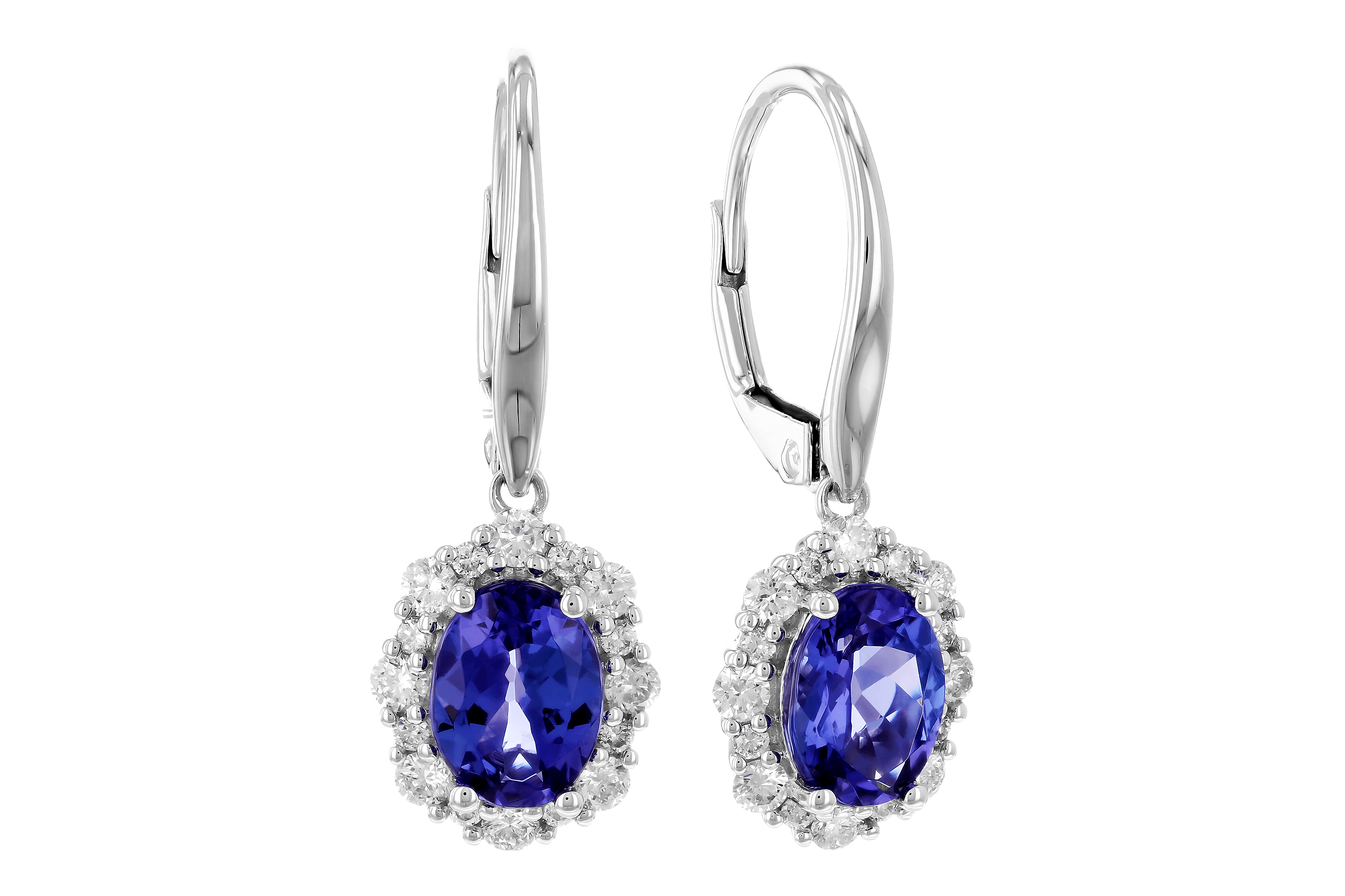 K273-77552: EARR 1.28 TW TANZANITE 1.72 TGW (7x5 OVAL)