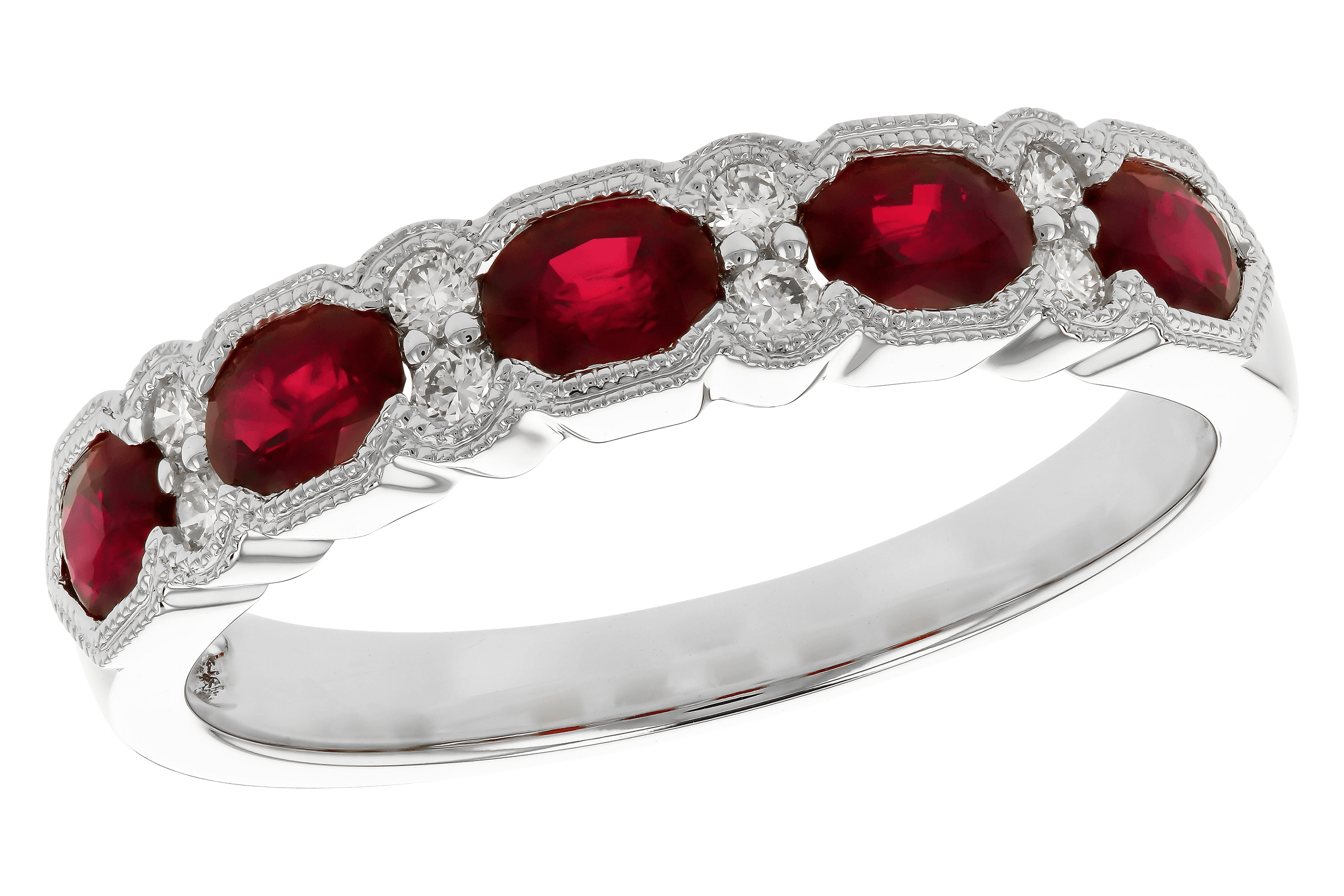 K273-78498: LDS WED RG .88 TW RUBY 1.00 TGW (4x3MM RUBY)